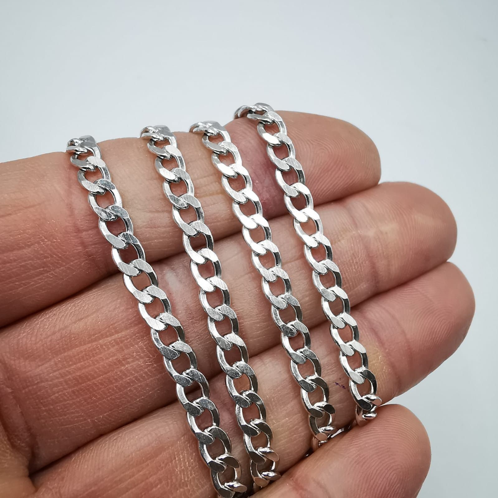 Sterling Silver Vintage Chain Necklece,925 Sterling Silver,Signed , 21,30g Size ONE SIZE - 5 Thumbnail