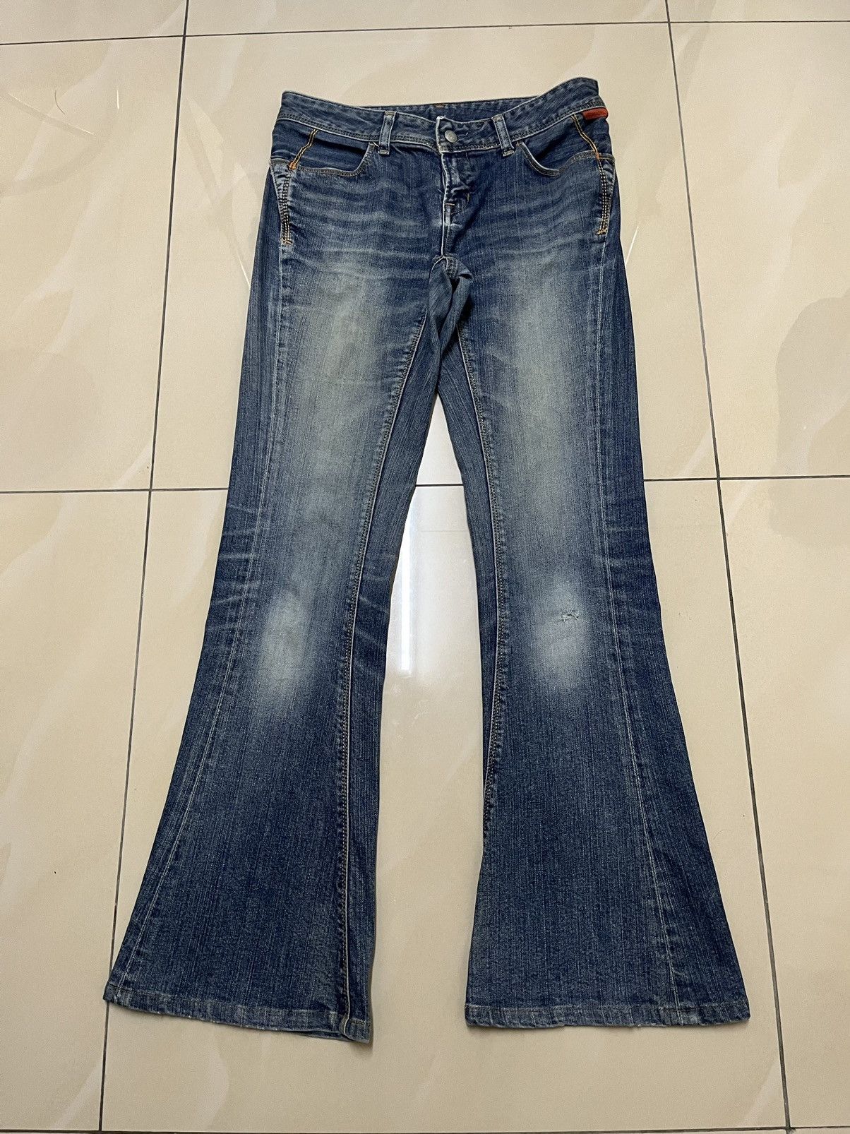 Tornado Mart Flare Jeans georgia love distressed bootcut low rise denim Size US 30 / EU 46 - 2 Thumbnail