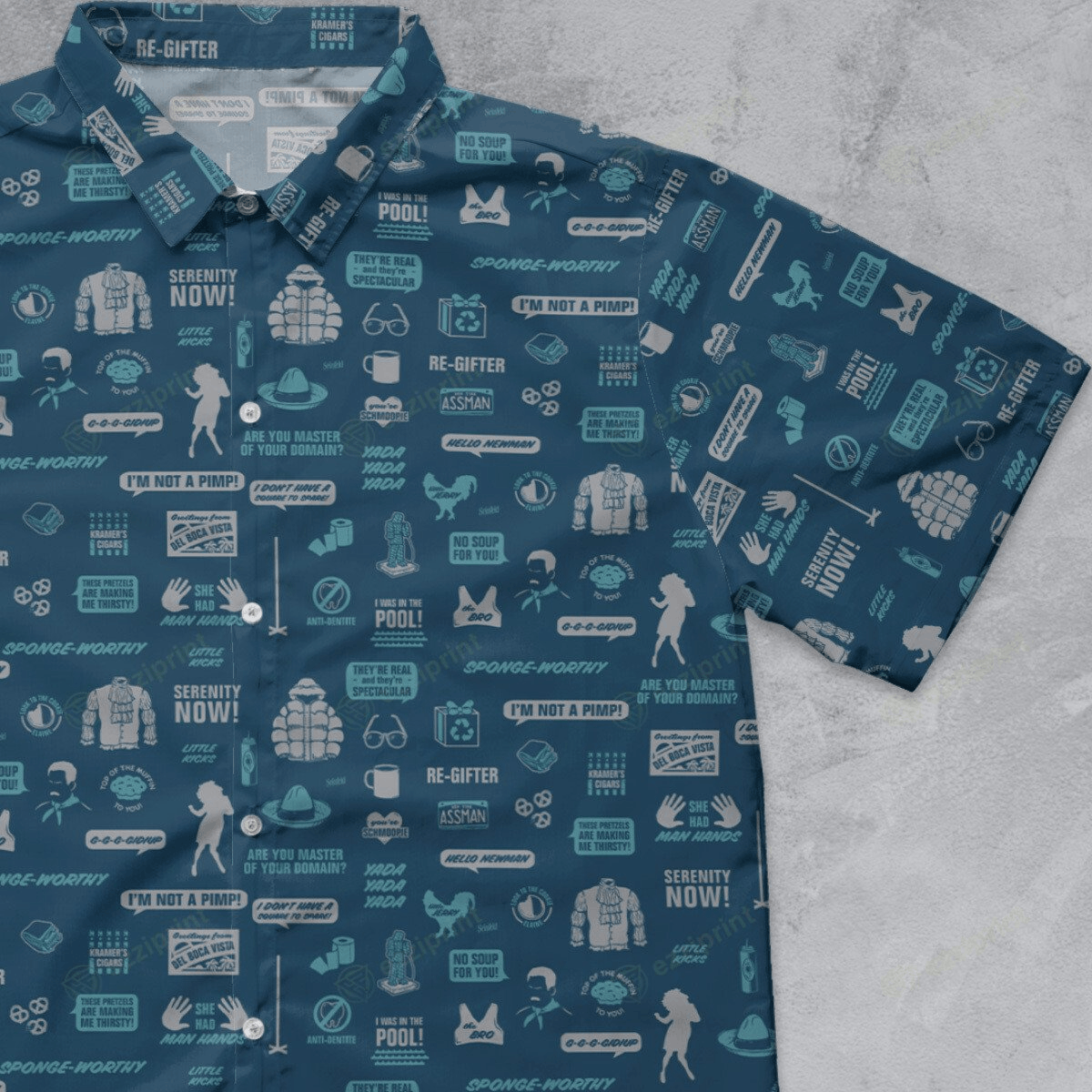The Unbranded Brand Seinfeld Memorable Moments Pop Culture Button Down Shirt Size US M / EU 48-50 / 2 - 1 Thumbnail