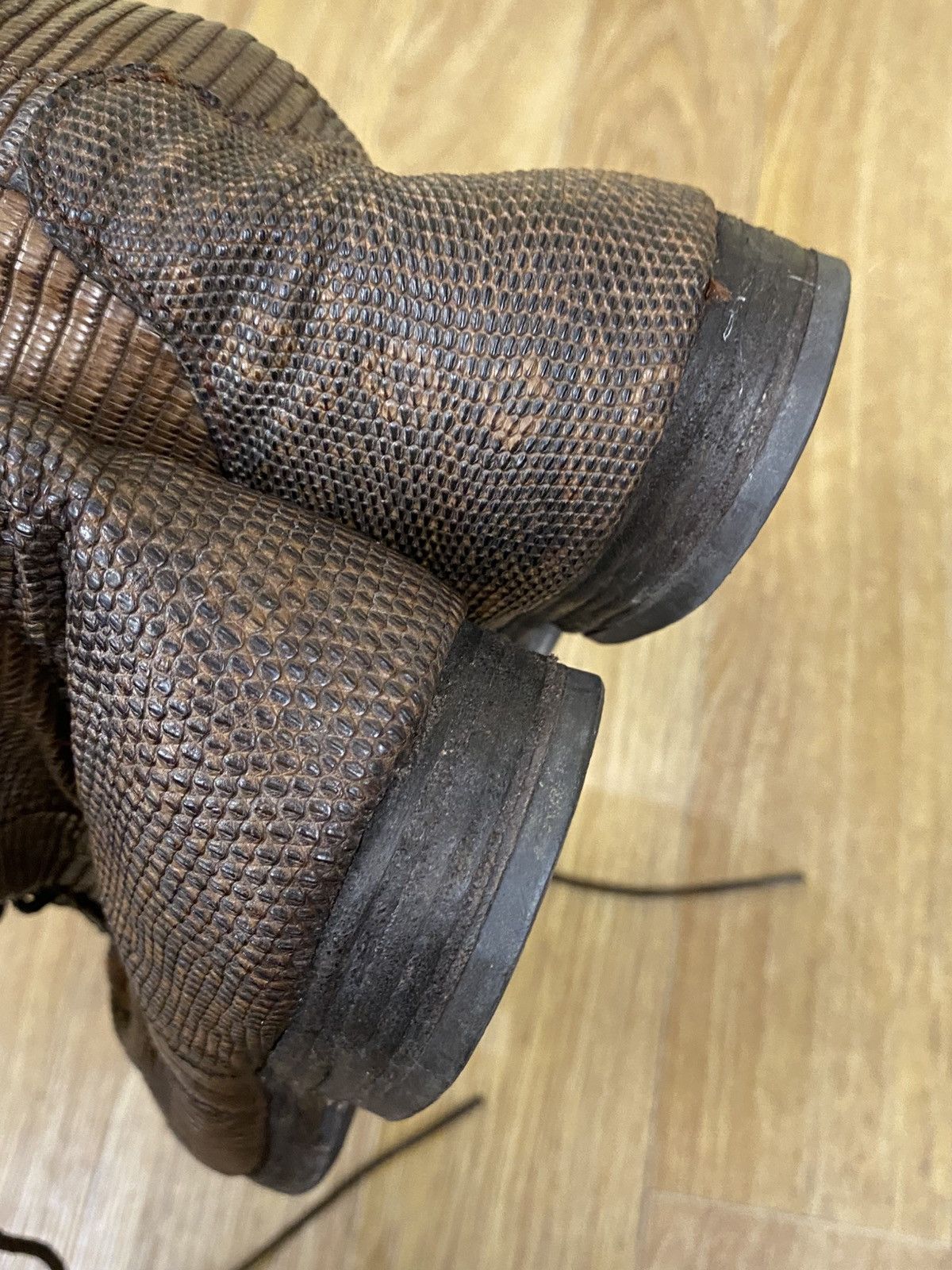 CHRISTIAN PEAU Christian Peau Hand Made Lizard Guidi Style Leather Boots Size US 6 / EU 39 - 7 Thumbnail