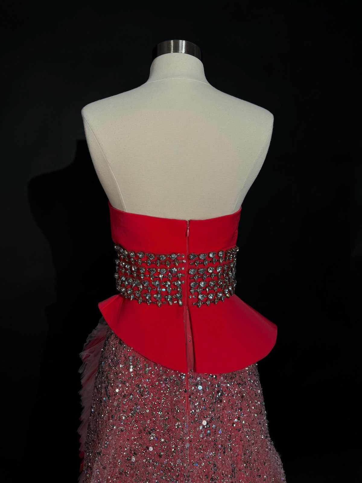 Other Brand New US 4 Georges Hobeika Shimmery Tulle Evening Gown Size S / US 4 / IT 40 - 7 Thumbnail