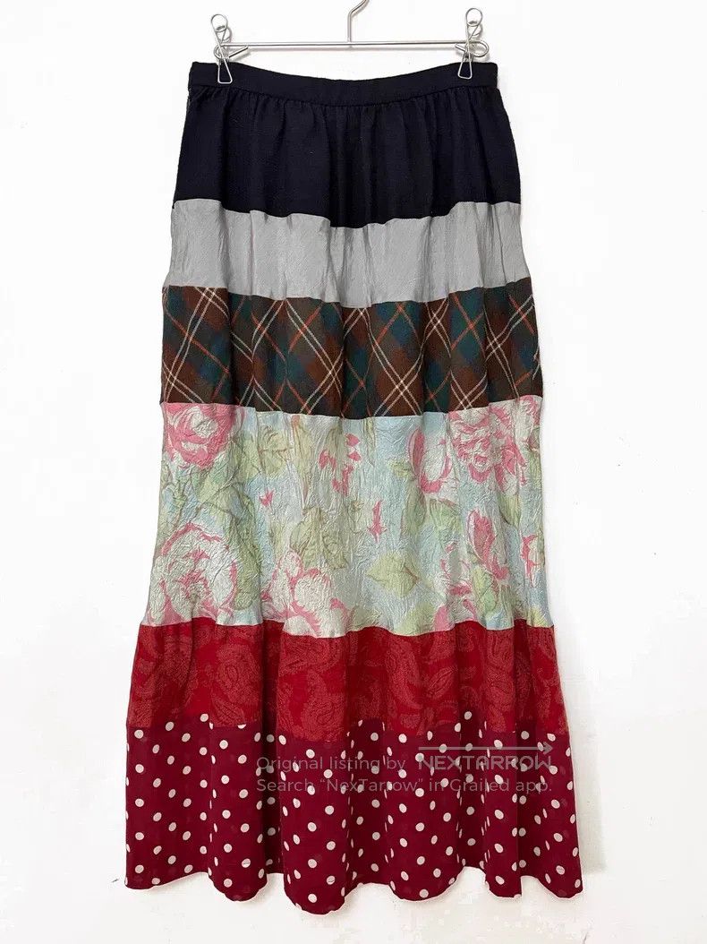 Comme des Garcons Comme des Garcons size S Patchwork Fabric Skirt Size 23" - 2 Thumbnail