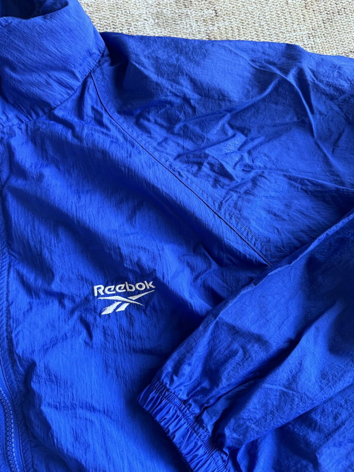 Reebok Vintage 90s Reebok windbreaker track jacket blue Size US L / EU 52-54 / 3 - 5 Thumbnail