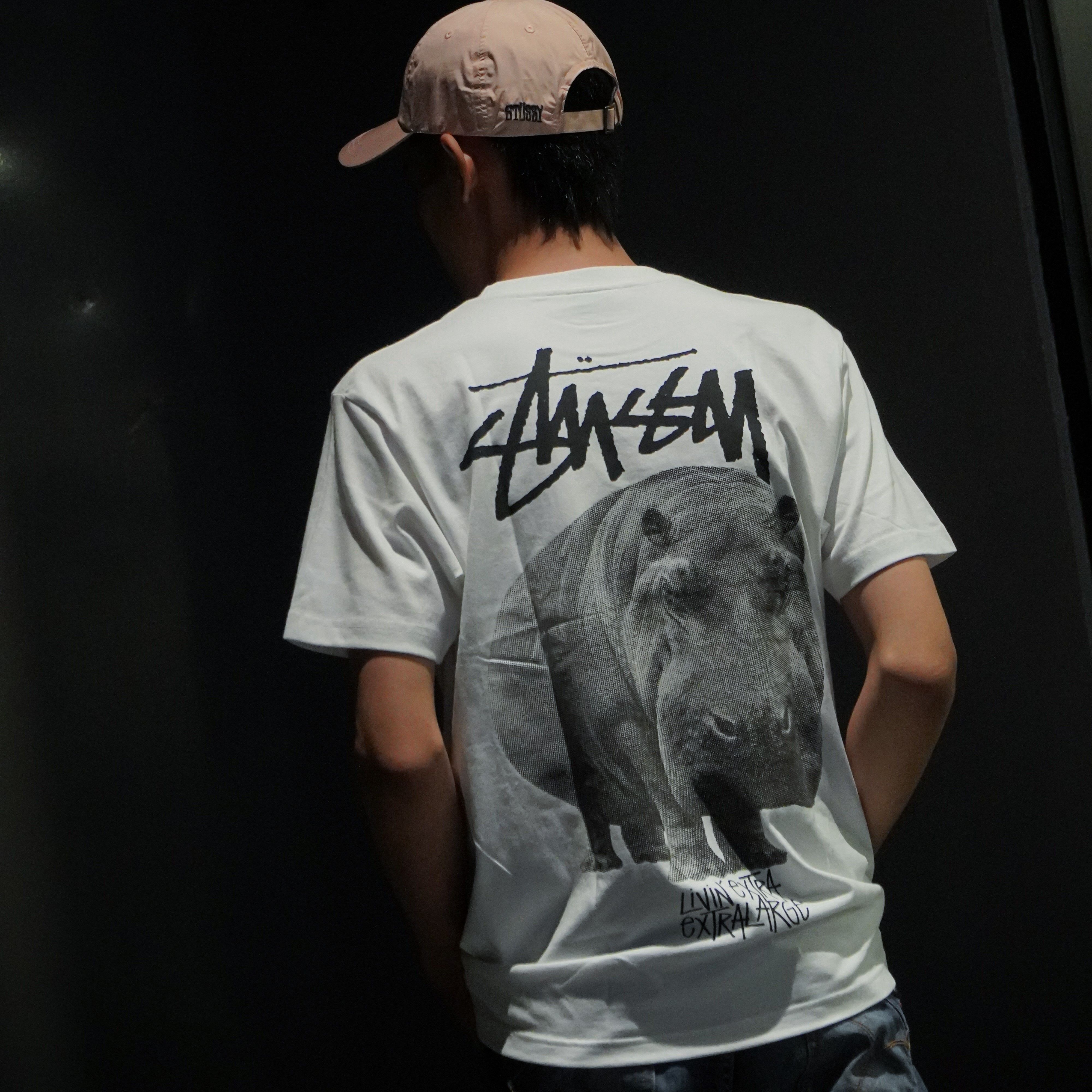 image of Stussy Big Hippo Tee Medium in White, Men's