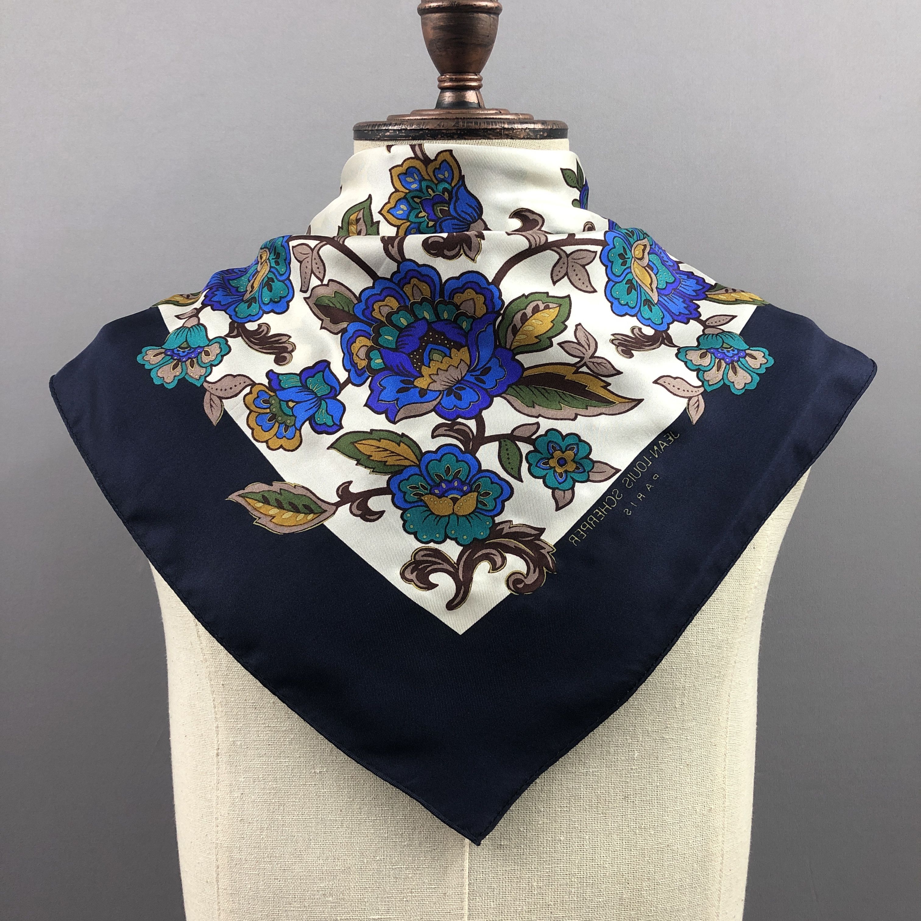 Jean-Louis Scherrer × Vintage Vintage Jean Louis Scherrer SILK Scarf Stole Wraps Scarves Size ONE SIZE - 2 Thumbnail