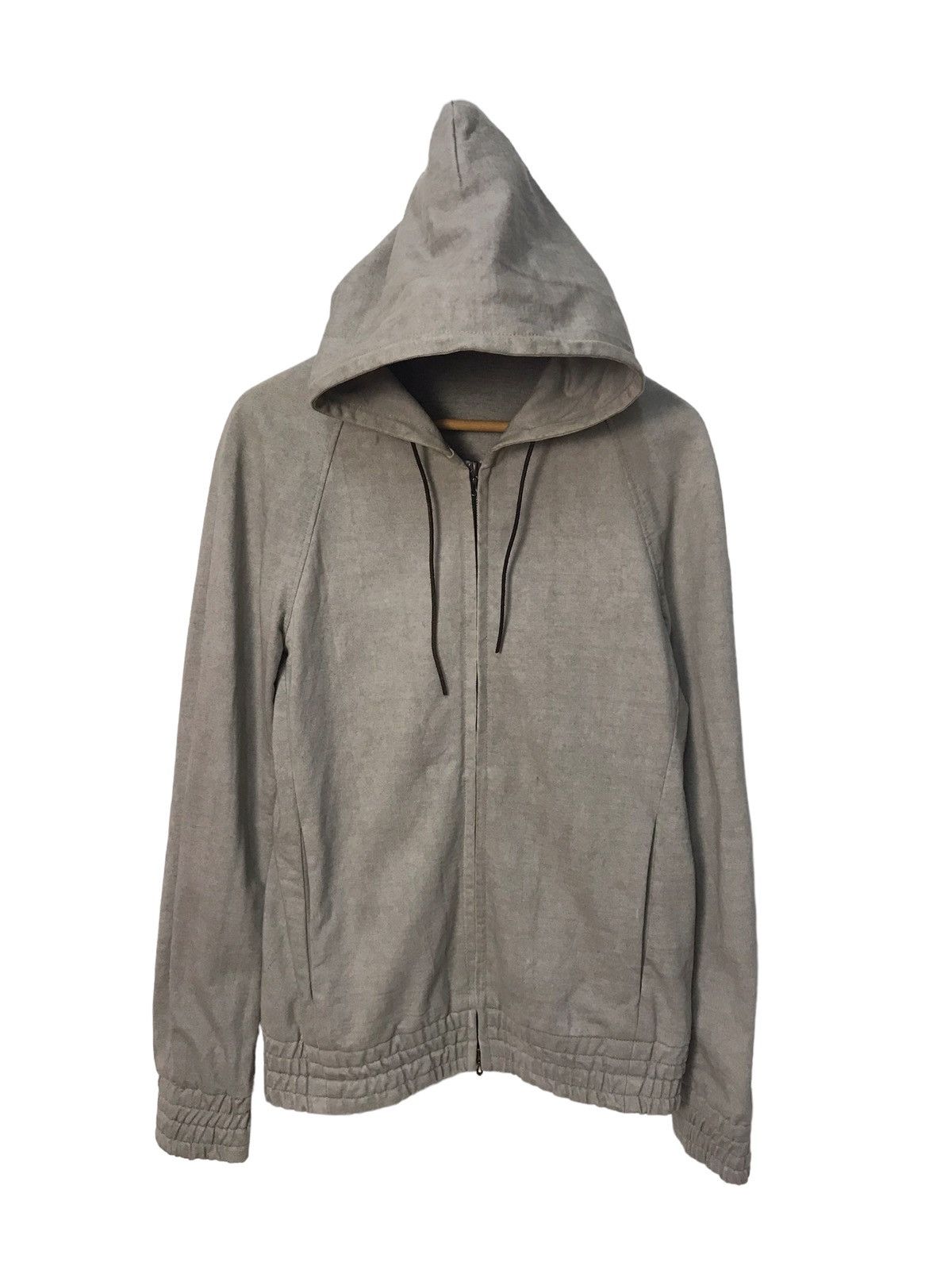 image of N4 Japanese Light Gray Hoodie Jacket in Grey, Men's (Size Small)