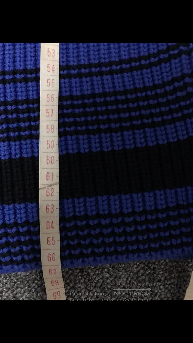 Loewe Loewe Sweater, thick knitted, black and blue color scheme Size US XL / EU 56 / 4 - 5 Thumbnail
