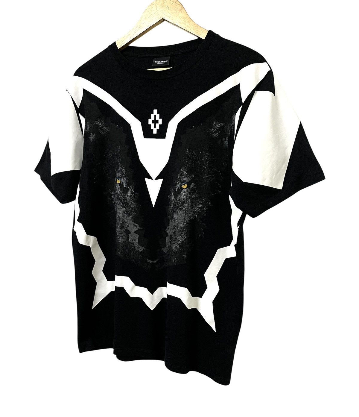 Marcelo Burlon MARCELO BURLON MILAN DESIGNER BLACK WOLF RACE TSHIRT Size US M / EU 48-50 / 2 - 4 Thumbnail