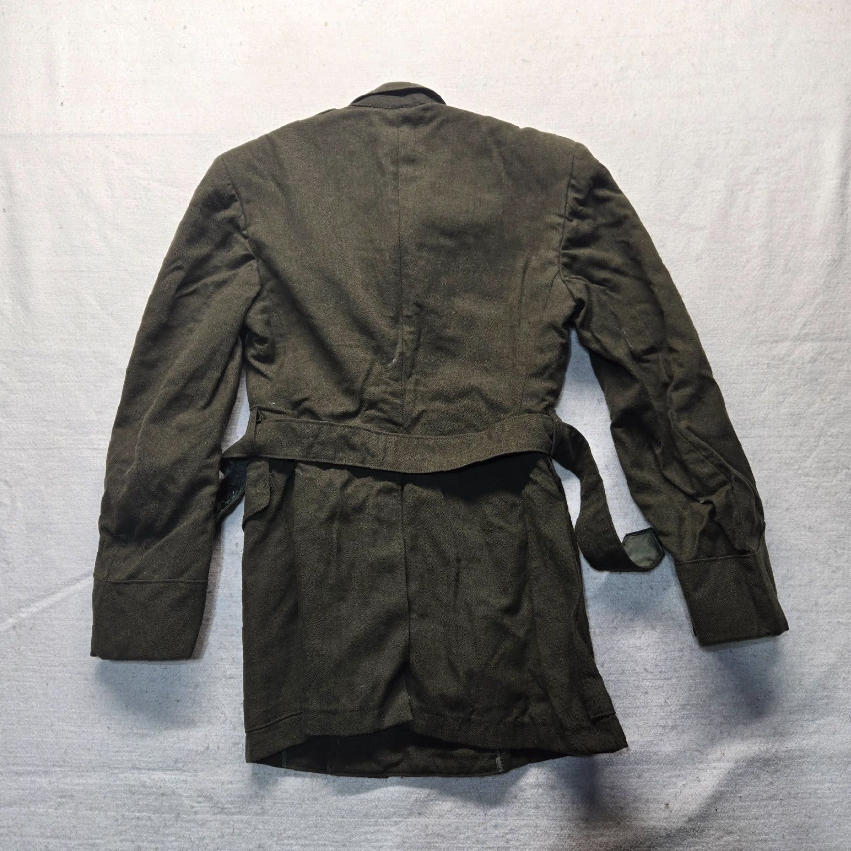 Vintage Military Green Belted Pea Coat Jacket Women Long Sleeve Size 33s Regular Belted Green Casual Business Workwear 33 Womens Size XXS / US 00 / IT 34 - 7 Thumbnail