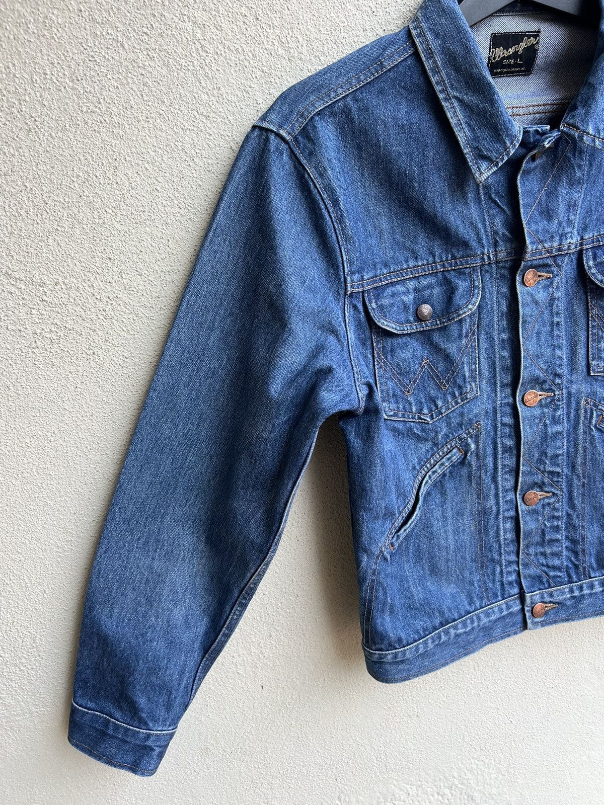Vintage Vintage 90s Wrangler 4 Pocket Denim Jacket Size US M / EU 48-50 / 2 - 12 Thumbnail