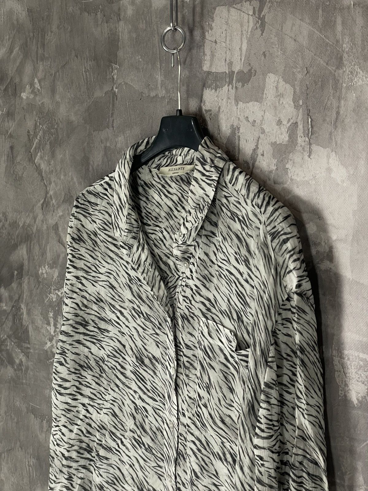 Allsaints × Japanese Brand Vintage Allsaints Zebra Luxury Lightweight Shirt Button Up Size M / US 6-8 / IT 42-44 - 7 Thumbnail