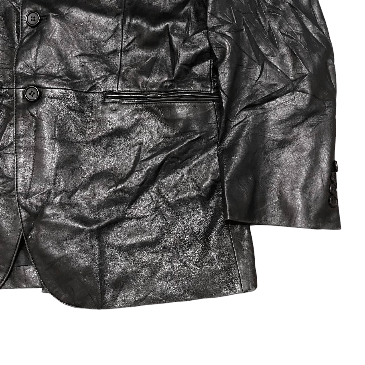 Paul Smith Vintage Paul Smith Collection Leather Jacket Black Size US XL / EU 56 / 4 - 4 Thumbnail