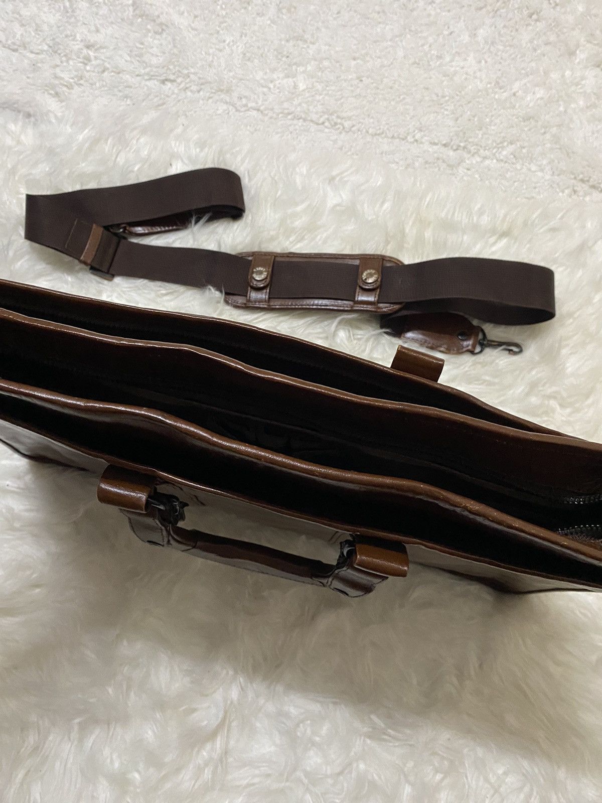 Leather × Porter × Vintage LUGGAGE LABEL LEATHER MESSENGER BAG BY PORTER YOSHIDA GROUP Size ONE SIZE - 9 Thumbnail
