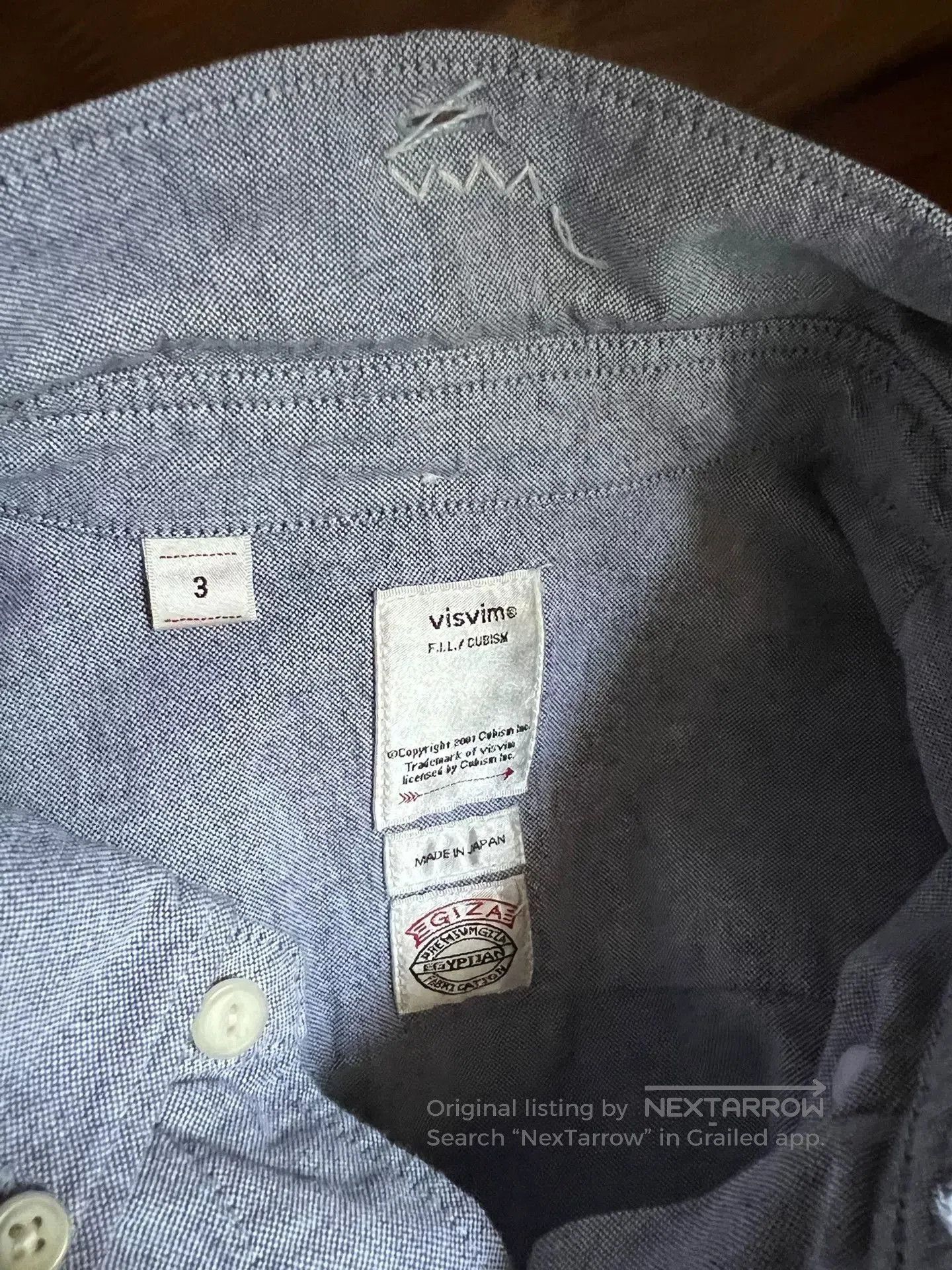 Visvim visvim gray cotton drop sleeve shirt. Size US M / EU 48-50 / 2 - 9 Thumbnail