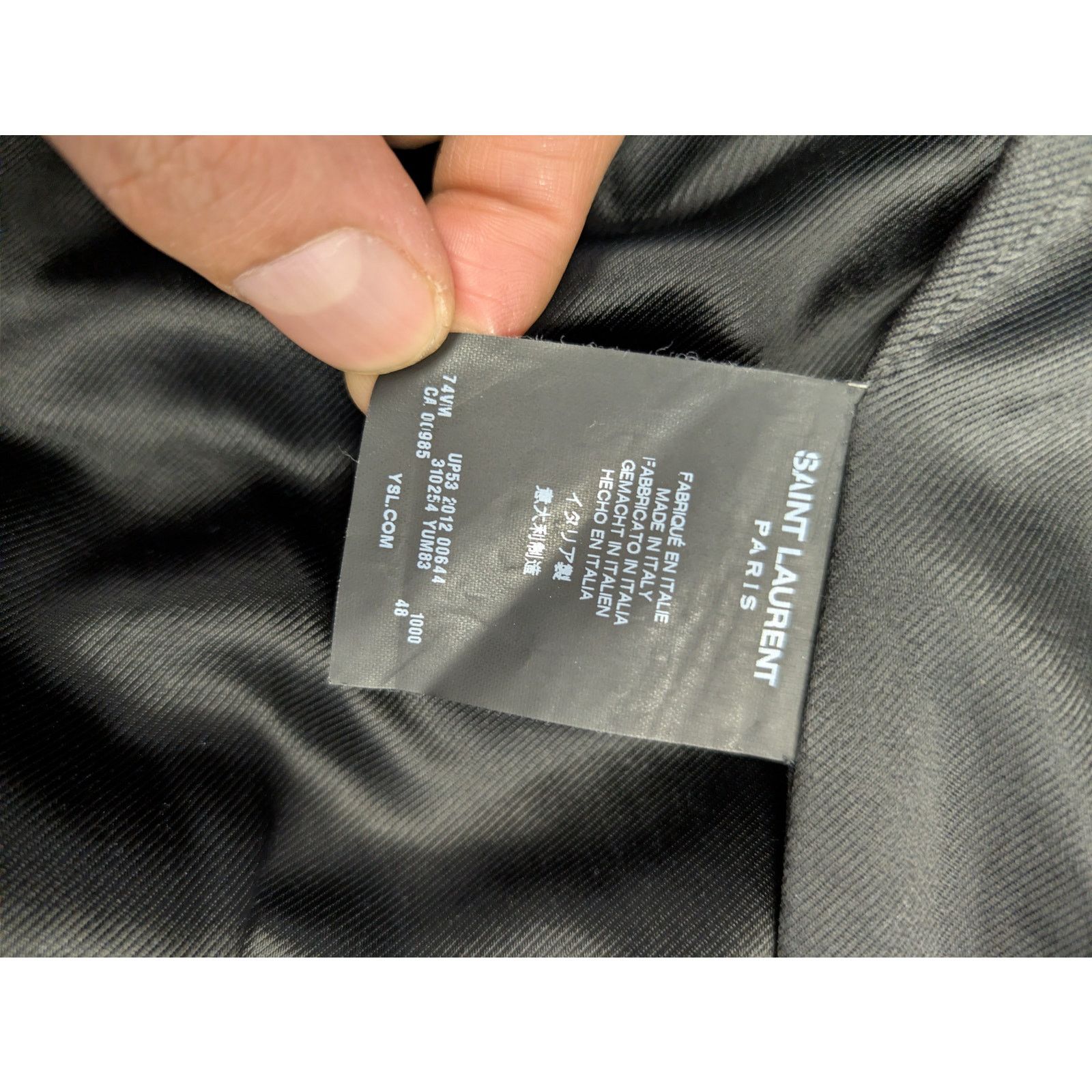 Saint Laurent Paris o1rshd1 CC20 Leather Bomber Jacket in Black Size US M / EU 48-50 / 2 - 18 Thumbnail