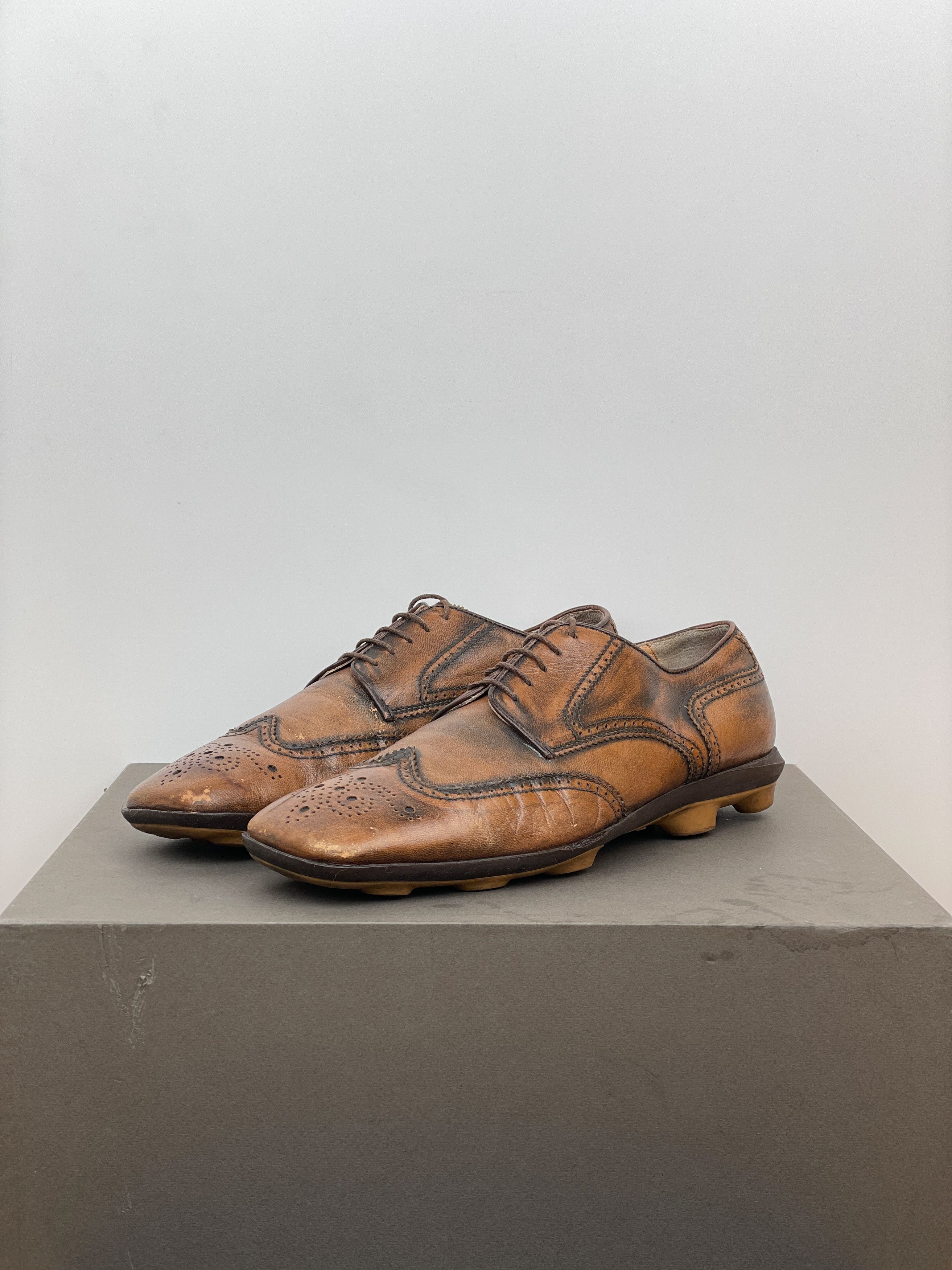 Miu Miu Miu Miu SS99 Square-Toe Spike-Sole Brogue Derbies
