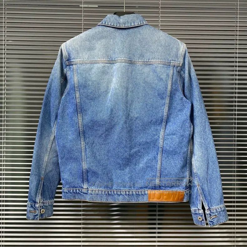 Loewe Loewe Denim Jacket Blue with Leather Logo Size US M / EU 48-50 / 2 - 1 Thumbnail