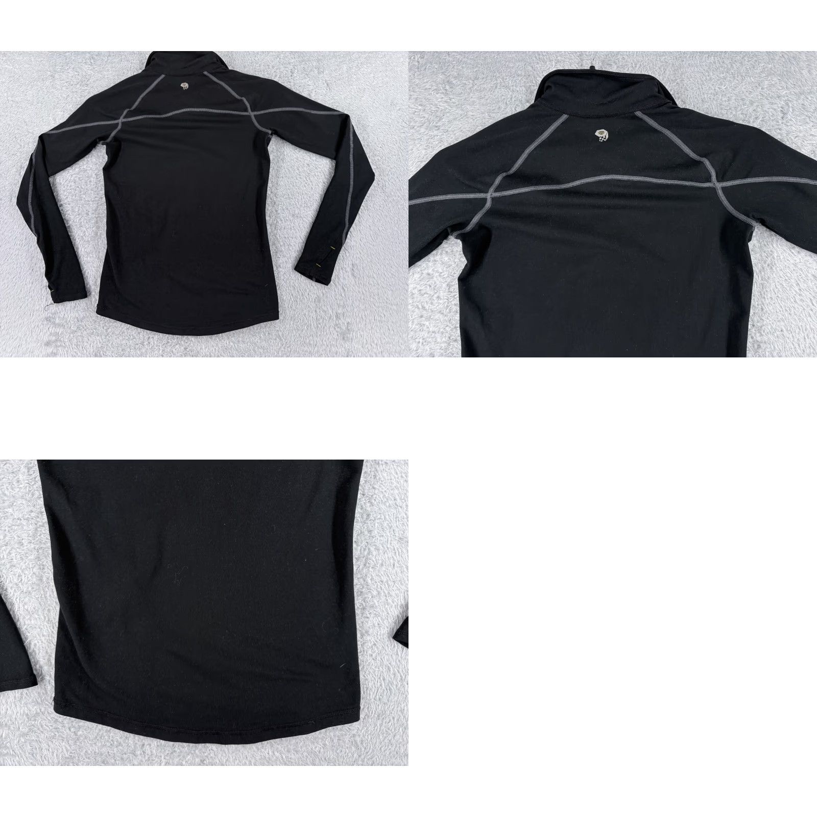 Mountain Hardwear Mountain Hardwear Sweater Womens Extra Small Black 1/4 Zip Thumbholes Polyester Size XS / US 0-2 / IT 36-38 - 9 Thumbnail