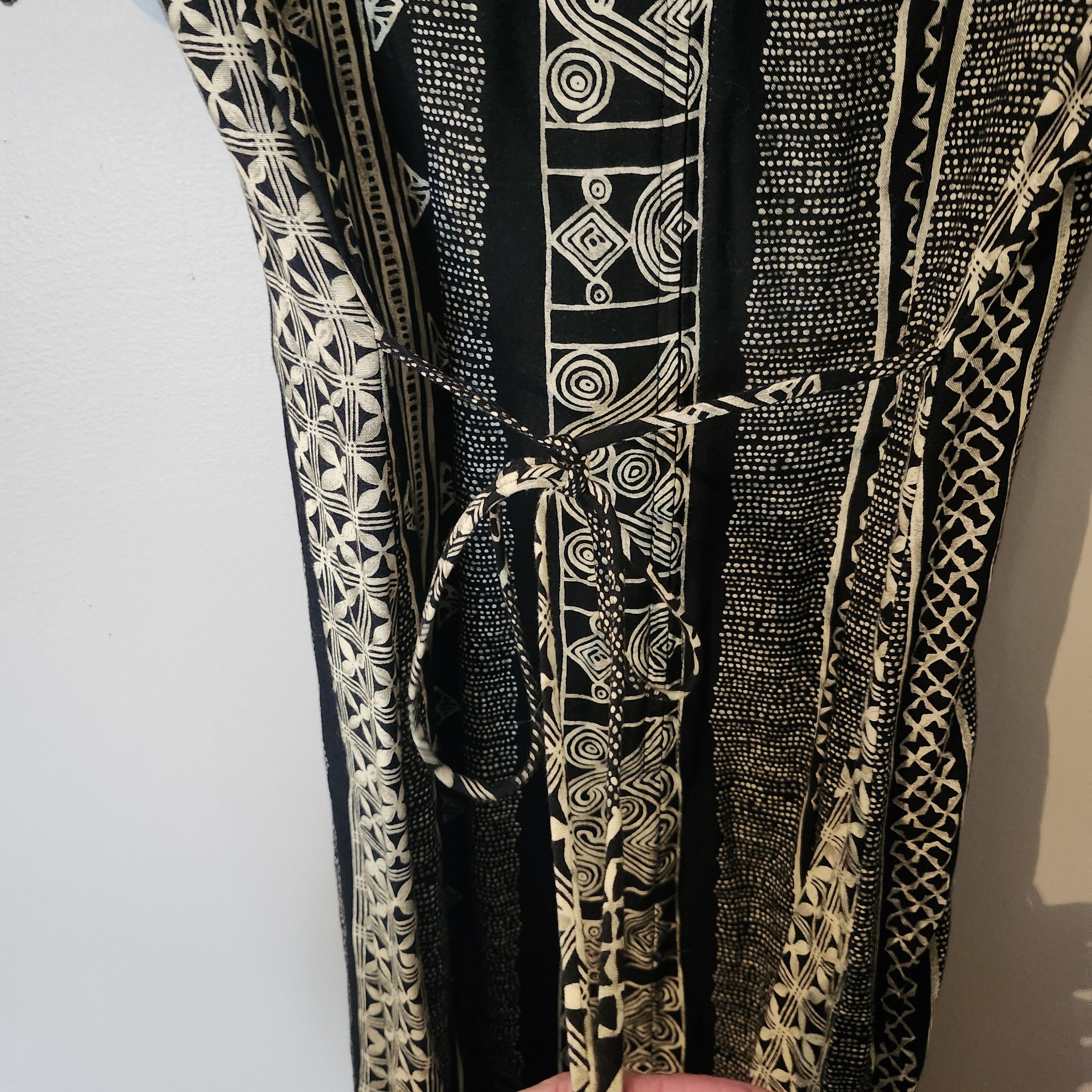 Other Marnie West Size 6 Black Cream Geometric Short Dress Vintage Size M / US 6-8 / IT 42-44 - 6 Thumbnail