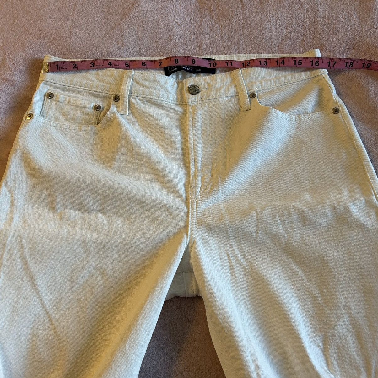 Gap Gap Universal Slim Boyfriend white distressed jean 10/30 Size 32" / US 10 / IT 46 - 6 Thumbnail