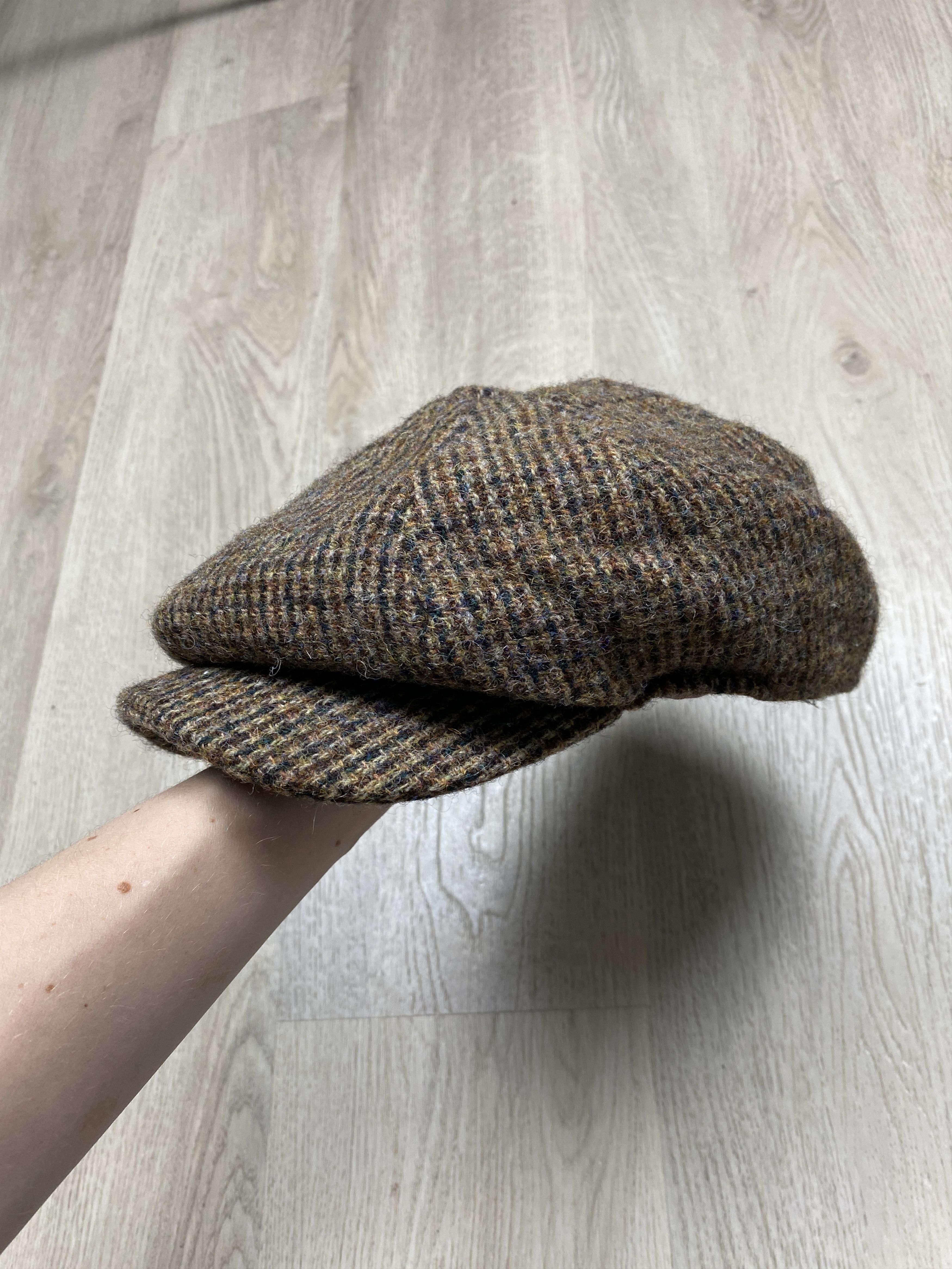 Harris Tweed Harris Tweed Wool Vintage Patchwork Baker Boy Flat Cap Hat Size ONE SIZE - 1 Thumbnail