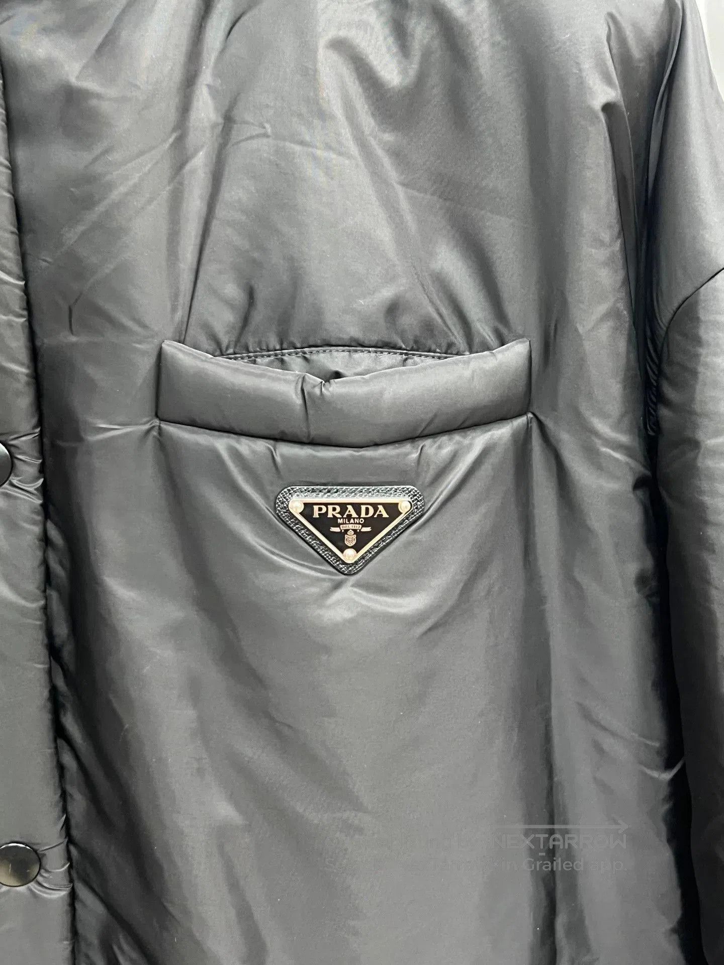 Prada black long hooded cotton jacket. Size M / US 6-8 / IT 42-44 - 3 Thumbnail