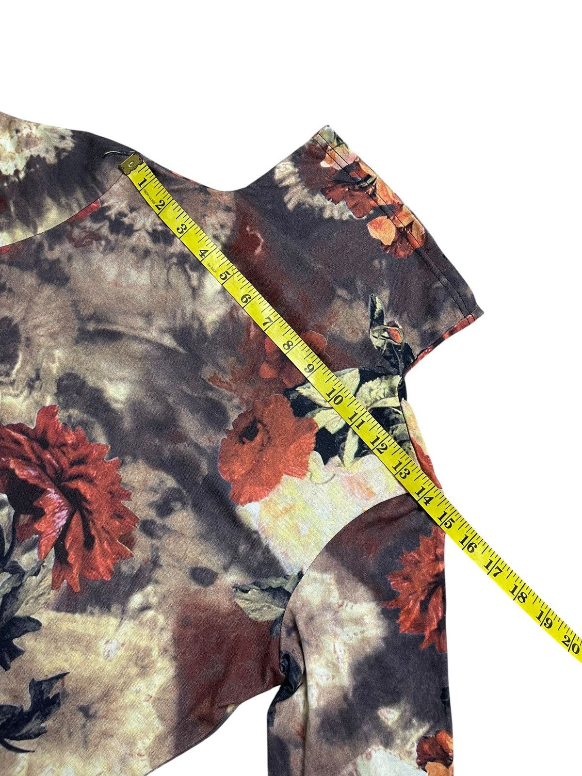 Japanese Brand Multicor Floral Planet Remix Turtle Neck Blouses Size L / US 10 / IT 46 - 7 Thumbnail