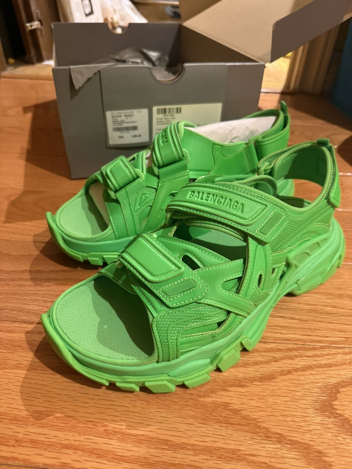 Balenciaga Balenciaga Track Sandal Strap Fluo Green 44 NEW Sandals 🔥 Size US 11 / EU 44 - 1 Thumbnail