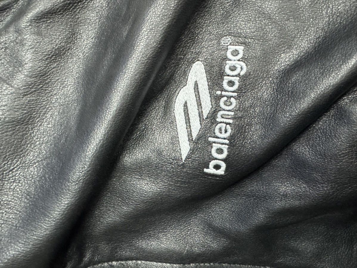 Balenciaga Balenciaga lambskin leather track jacket sports B logo Size US L / EU 52-54 / 3 - 4 Thumbnail
