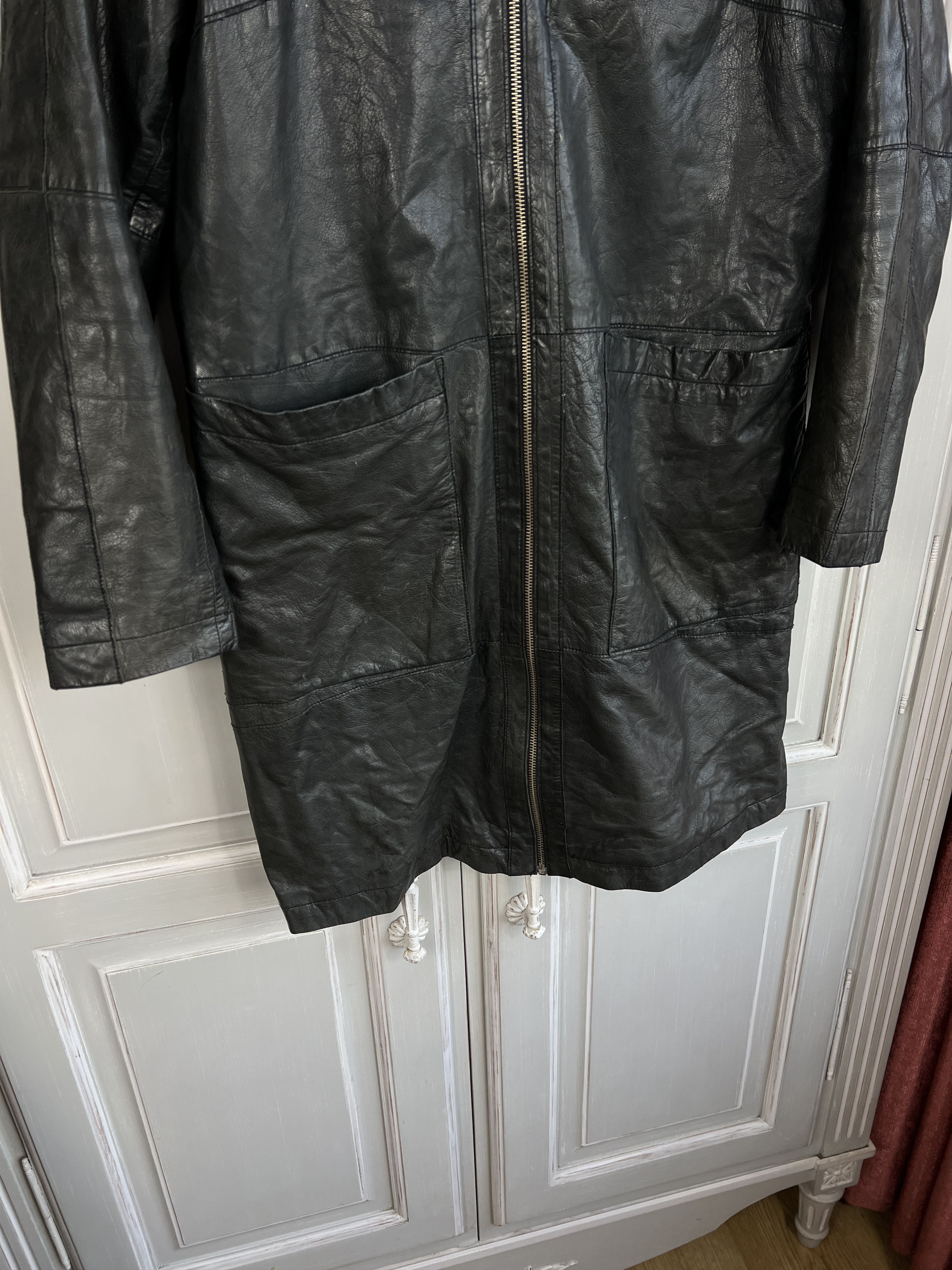 Other MONTGOMERY LONG LEATHER JACKET RICK OWENS STYLE Size M / US 6-8 / IT 42-44 - 3 Thumbnail
