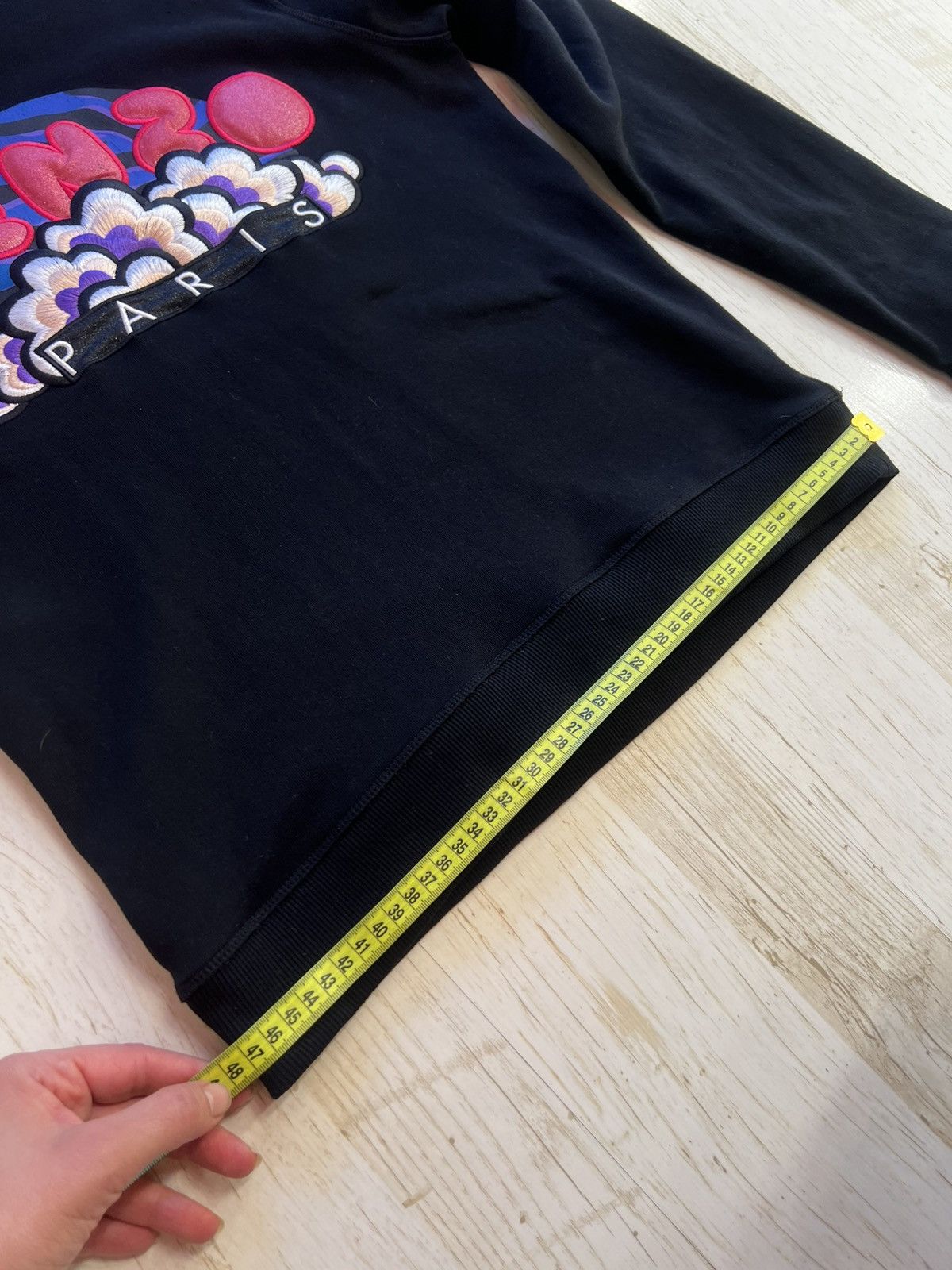 Kenzo Kenzo Paris Embroidered Logo Sweatshirt Black Size M Size US M / EU 48-50 / 2 - 10 Thumbnail