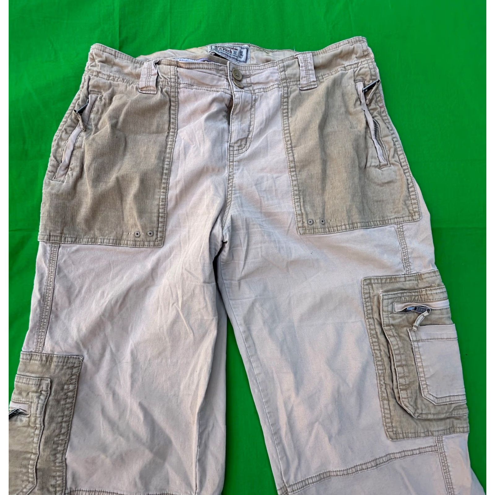 VINTAGE Abercrombie & Fitch Men's Brown Cargo Pants Size 32/14R Cargo Pants Mens Brown Size 32/14R