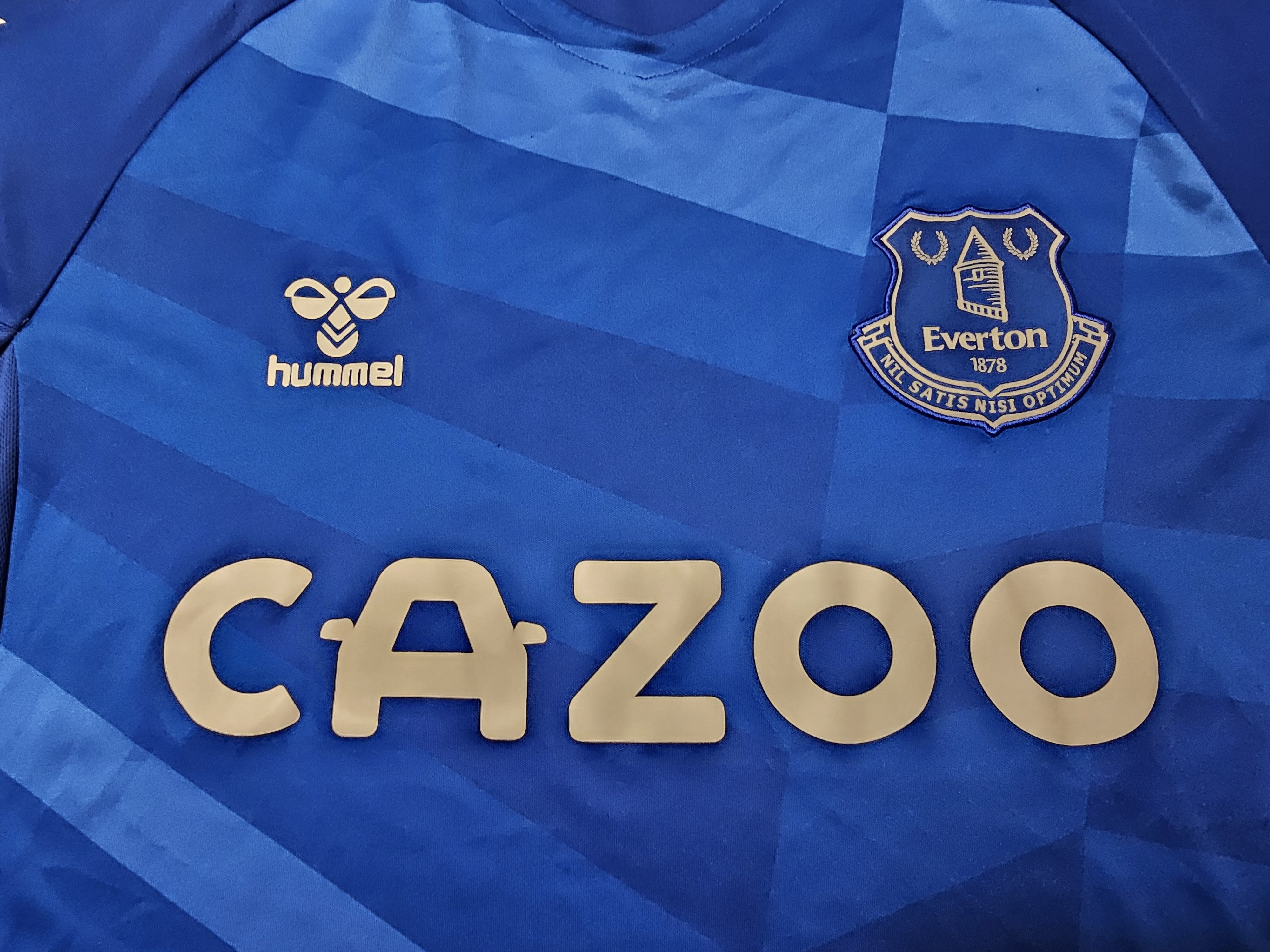 Hummel EVERTON 2021 2022 HOME FOOTBALL SHIRT SOCCER JERSEY Size US M / EU 48-50 / 2 - 3 Thumbnail