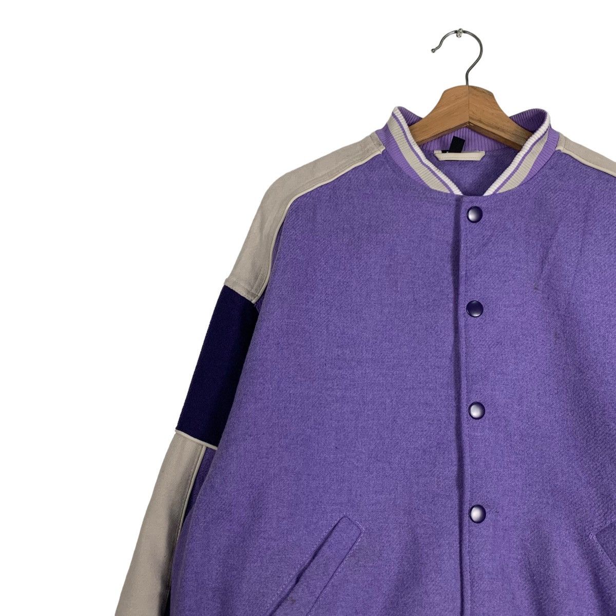 Divided DIVIDED Purple Oversize Varsity Jacket #0530-C24 Size US XS / EU 42 / 0 - 3 Thumbnail