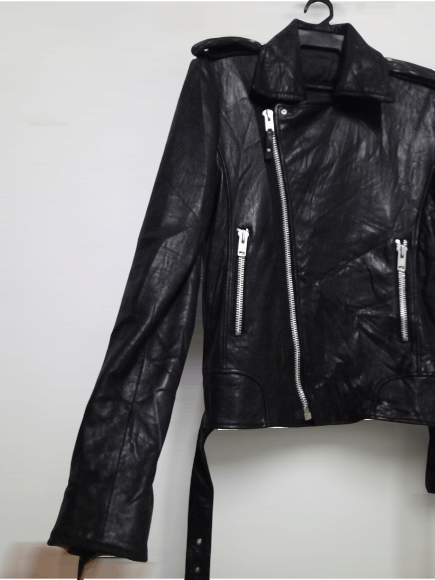 Genuine Leather FULL BLACK JACKET RIDE Size US L / EU 52-54 / 3 - 4 Thumbnail