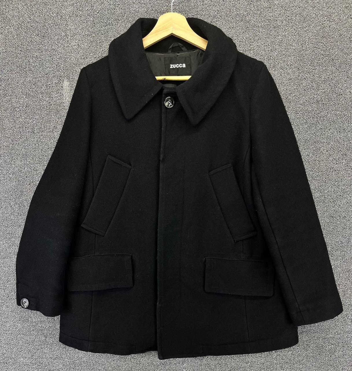 Vintage Issey Miyake Zucca Trashed Black Wool Jacket