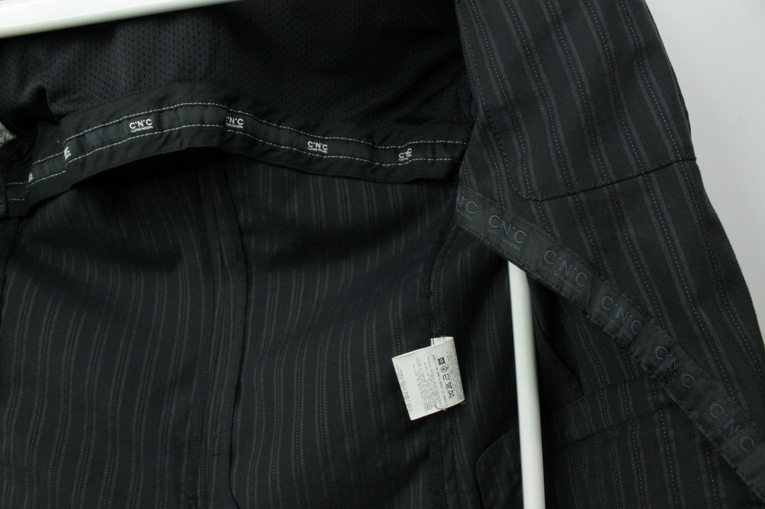 Costume National Vintage C'N'C Costume National Black Striped Suit Men's Size 40R - 8 Thumbnail