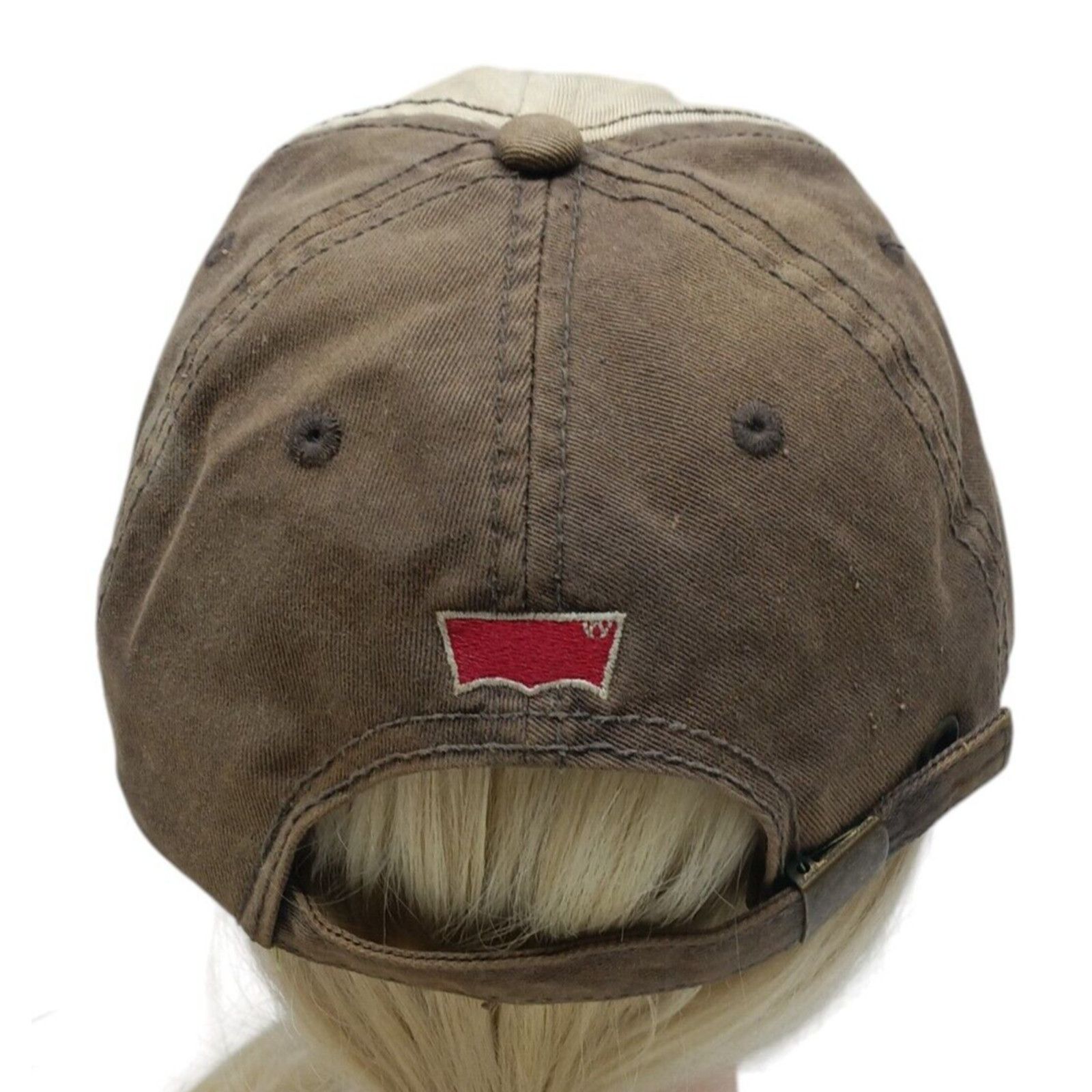 Levi's Levis Hat Unisex Two Tone Brown Cotton Comfort Blackstrap Size ONE SIZE - 3 Thumbnail