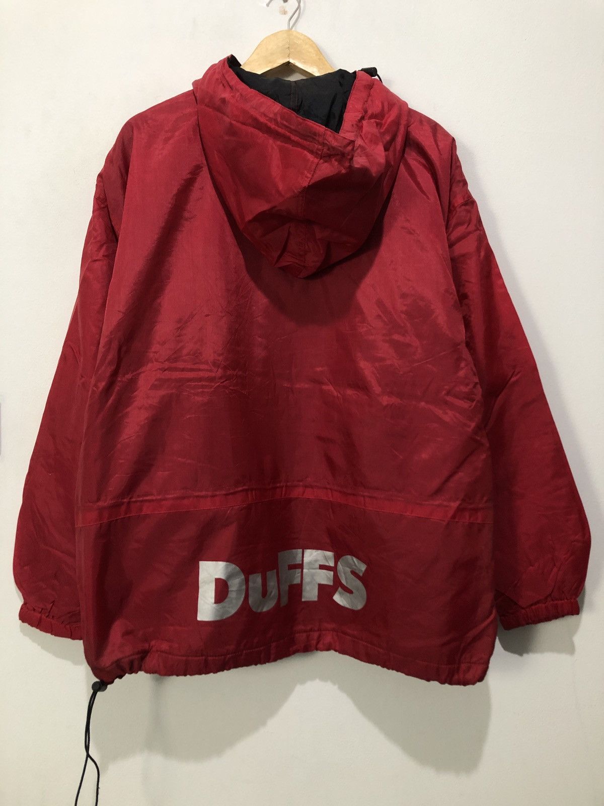 image of Vintage Duffs Skateboard Cagoule Jacket in Red, Men's (Size XL)