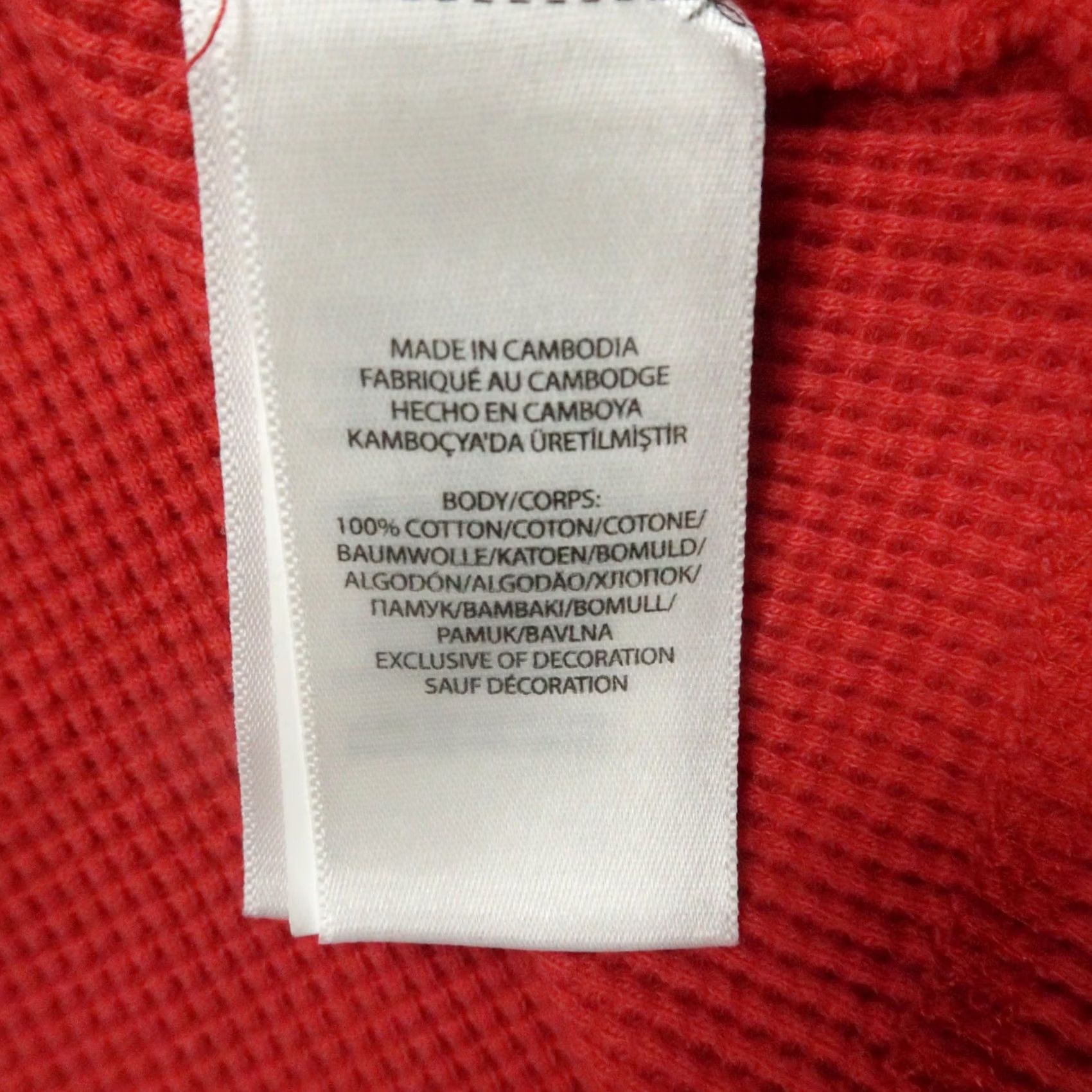 Polo Ralph Lauren VINTAGE Polo Ralph Lauren Hoodie Mens XL Red Waffle Knit Thermal Kangaroo Pocket Hooded Size US XL / EU 56 / 4 - 4 Thumbnail