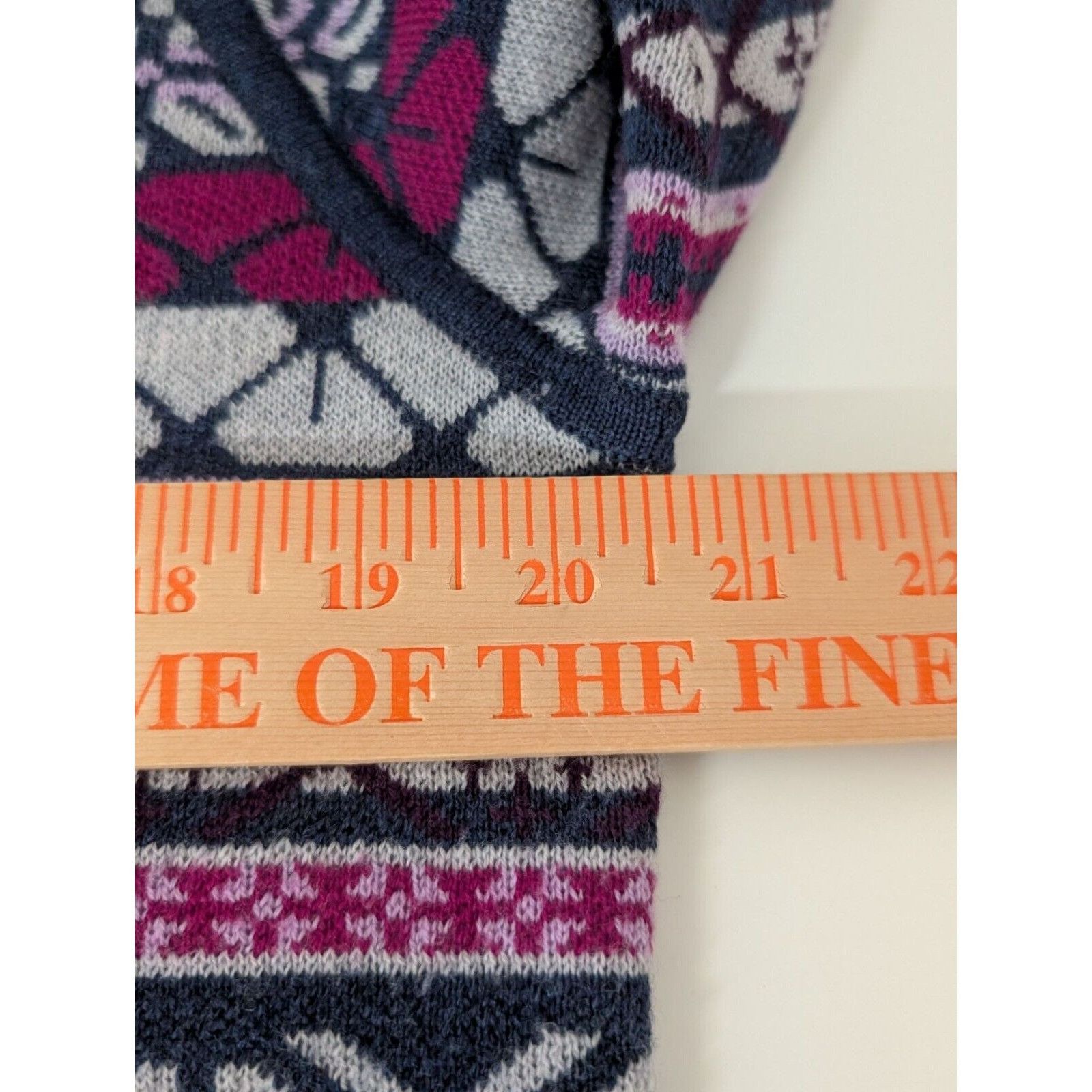 Designer Title Nine Fair Isle Sweater Womens Size XL Purple Knit Long Size XL / US 12-14 / IT 48-50 - 9 Thumbnail