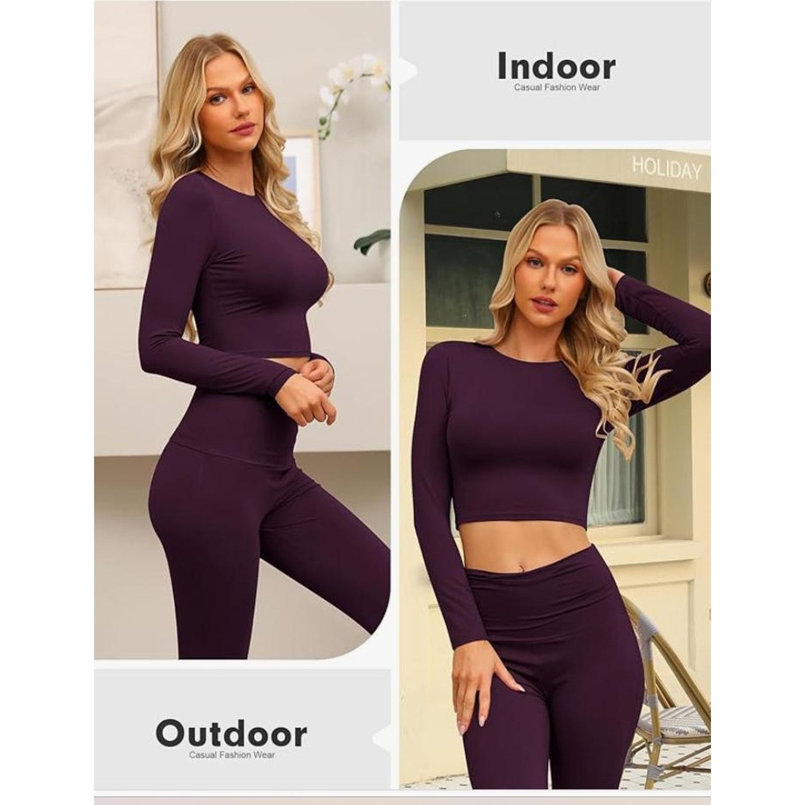 The Unbranded Brand Lounge Sets Fold-Over Flare Pants,EXTRA SMALL Size 24" / US 00 / IT 34 - 6 Thumbnail