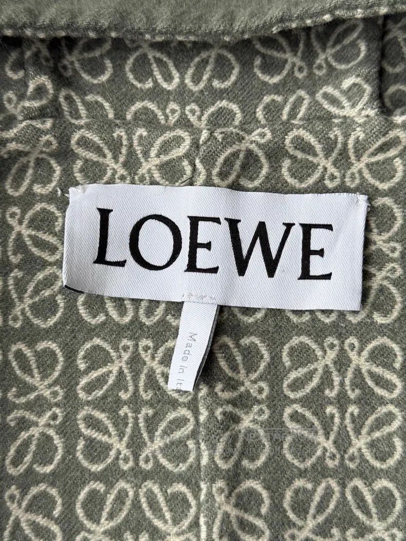 Loewe Loewe Gray-green printed wool coat Size XXS / US 00 / IT 34 - 4 Thumbnail