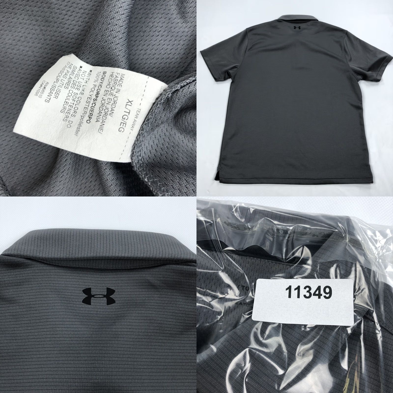 Under Armour Under Armour Polo Shirt Gray Striped HeatGear Tech Performance Polo Shirt Men XL Short Sleeve Casual Golf Activewear Mens Size US XL / EU 56 / 4 - 8 Thumbnail