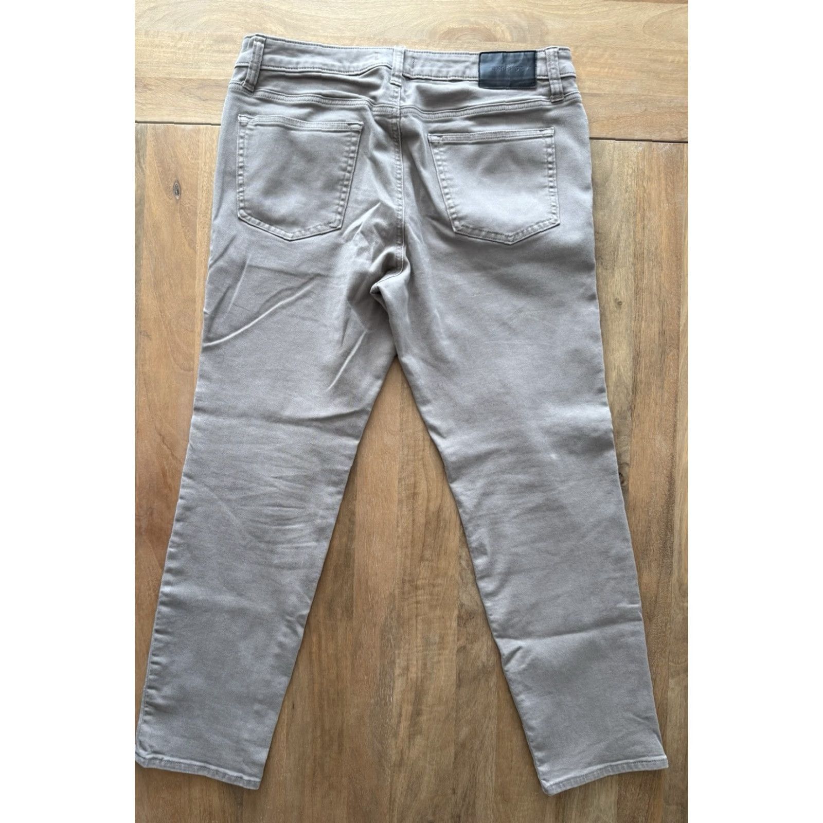 Express VINTAGE Express Jeans Mens Jeans Slim Straight Tan 36x28 33x30 5-Pocket Denim Cotton Blend Street City Logo Size US 33 - 2 Thumbnail