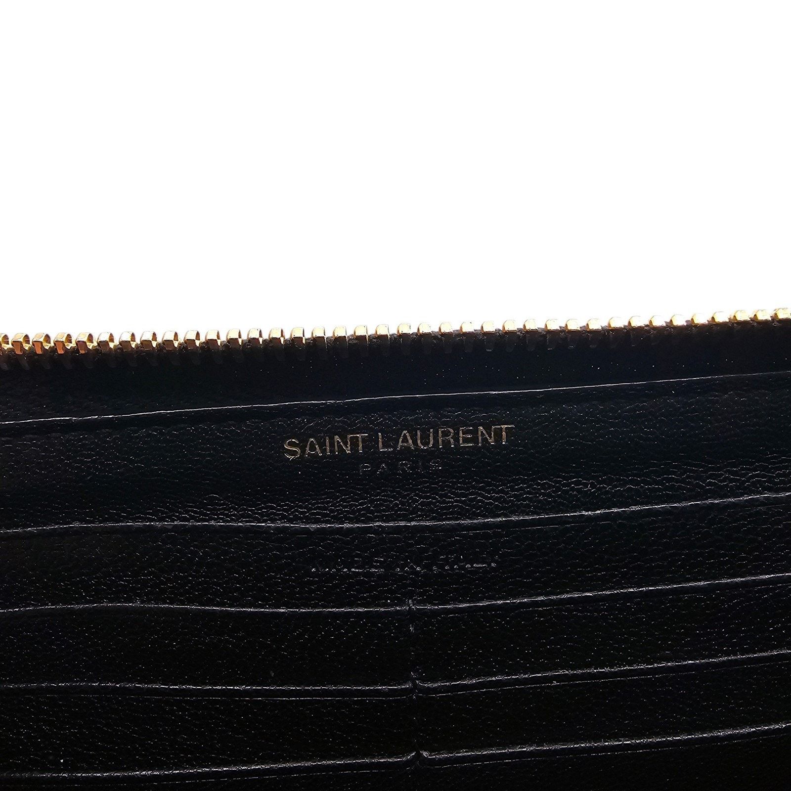 Saint Laurent Paris Monogram Large Grain de Poudre Matelassé Zippered Wallet Size ONE SIZE - 7 Thumbnail