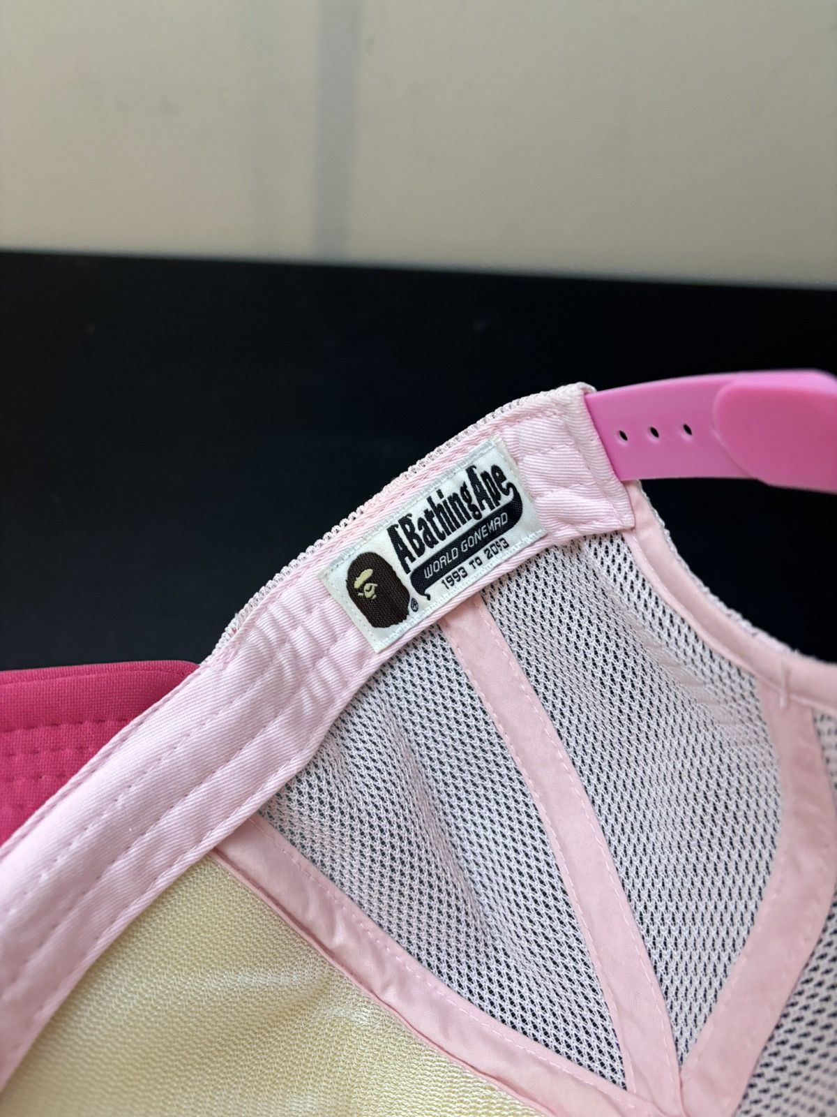 Bape A Bathing Ape Bape Sta Mesh Cap Hat Pink Size ONE SIZE - 5 Thumbnail