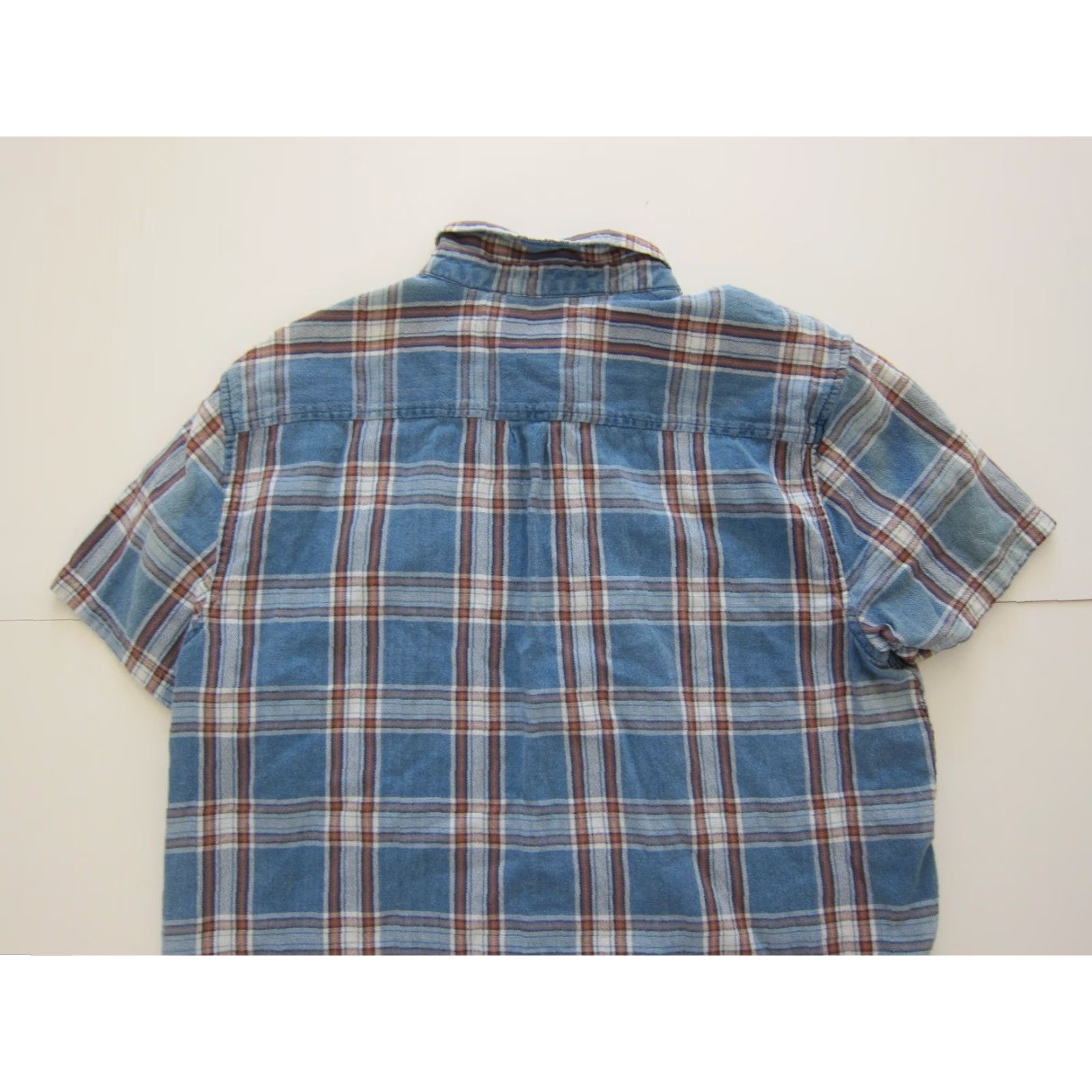 Lucky Brand Lucky Brand Classic Fit Blue Plaid Cotton Button Down Short Sleeve Shirt Men XL Size US XL / EU 56 / 4 - 6 Thumbnail