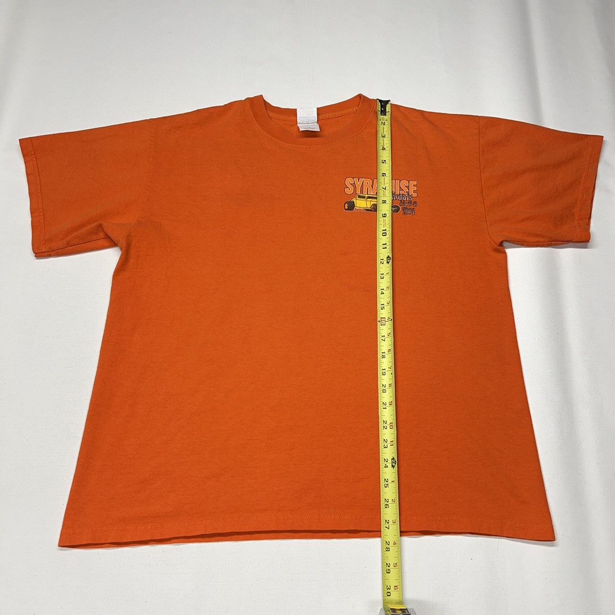 Gildan × Vintage Car Tee Shirt Orange Hot Rod Custom Auto Graphic Y2K Size US XL / EU 56 / 4 - 14 Thumbnail