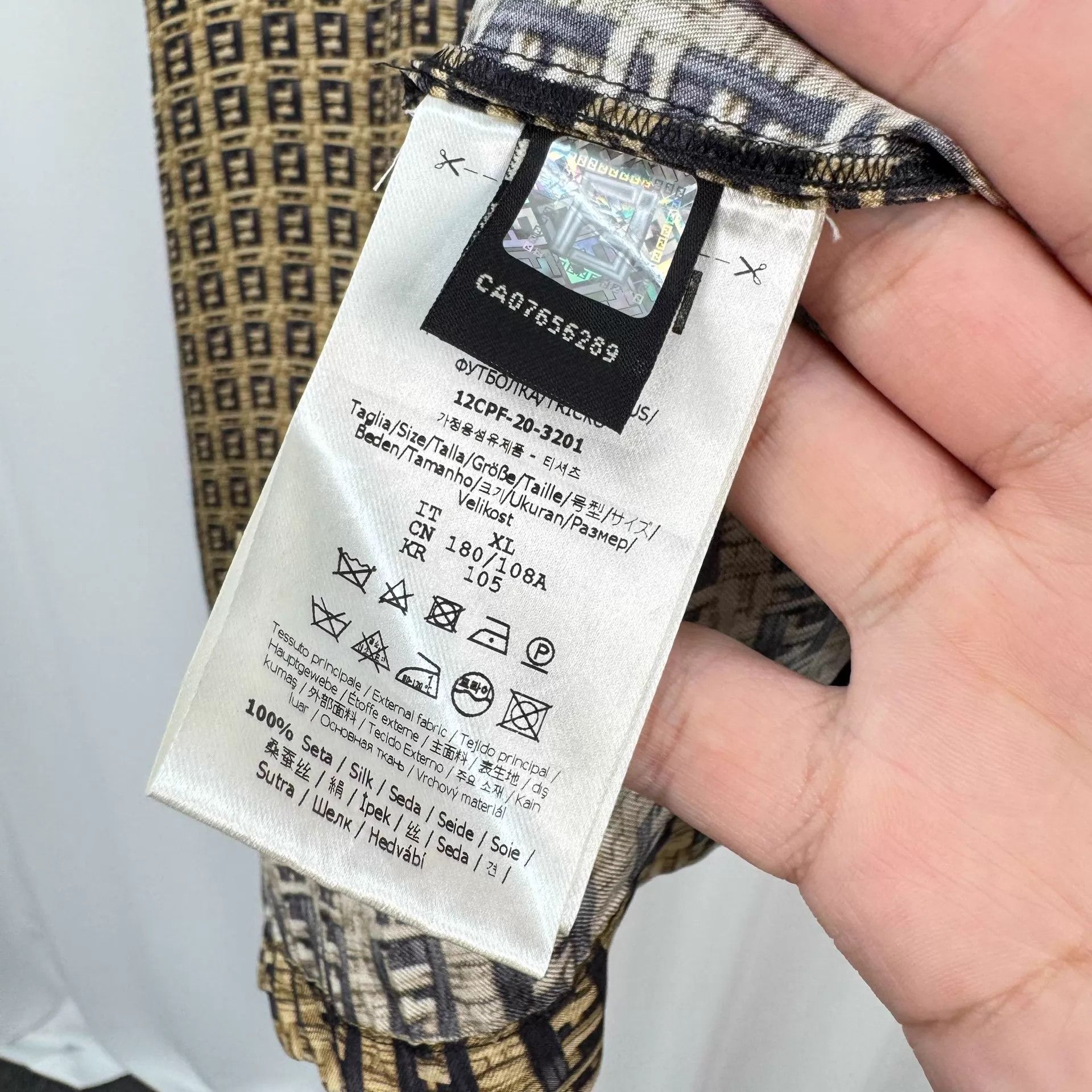 Fendi Fendi Silk FF Allover Print Short Sleeve XL 99 New Size US XL / EU 56 / 4 - 6 Thumbnail